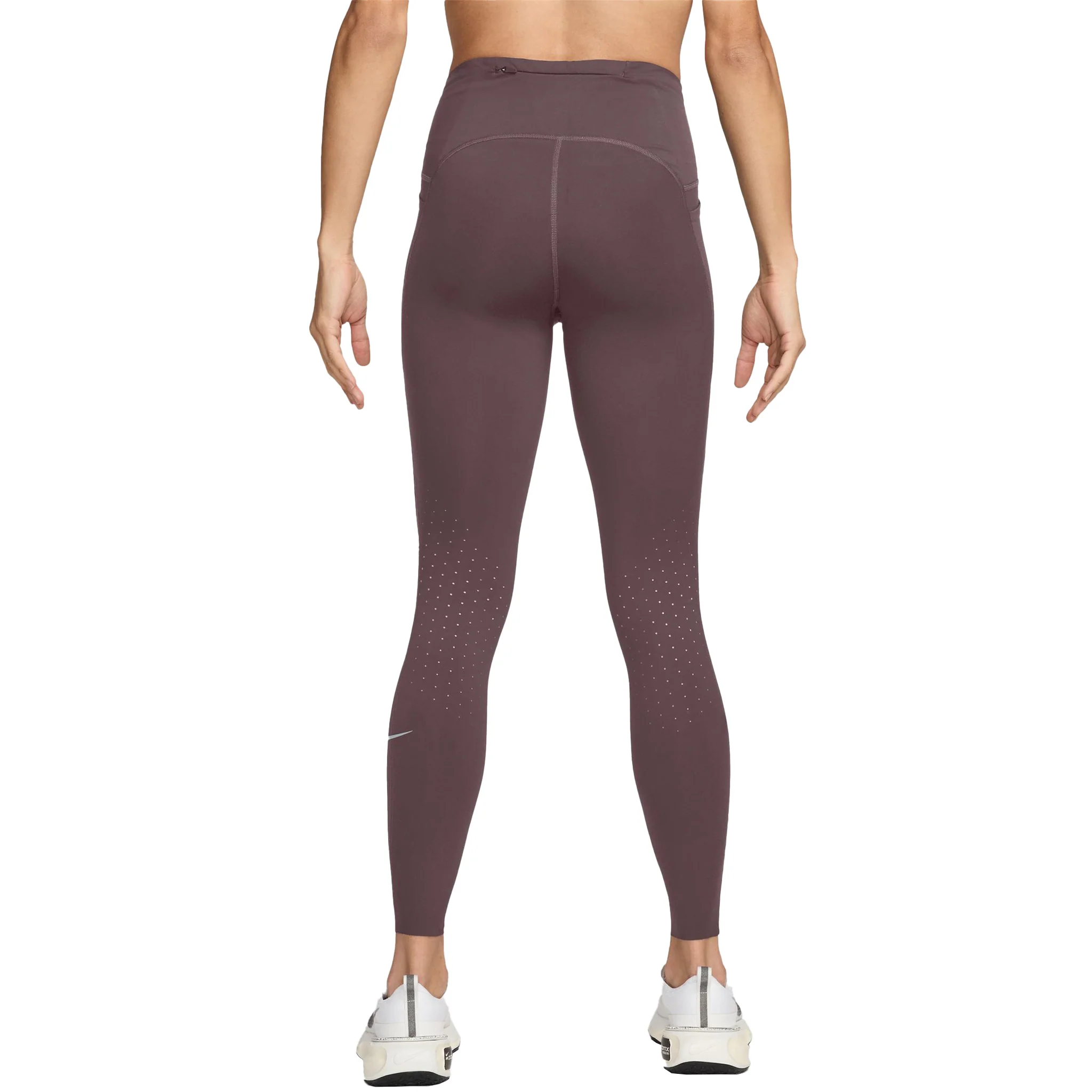 Nike Womens High Waisted 7/8 Swift Tight With Pockets - Tattoo/Reflective Silver - HO25 - Image 2