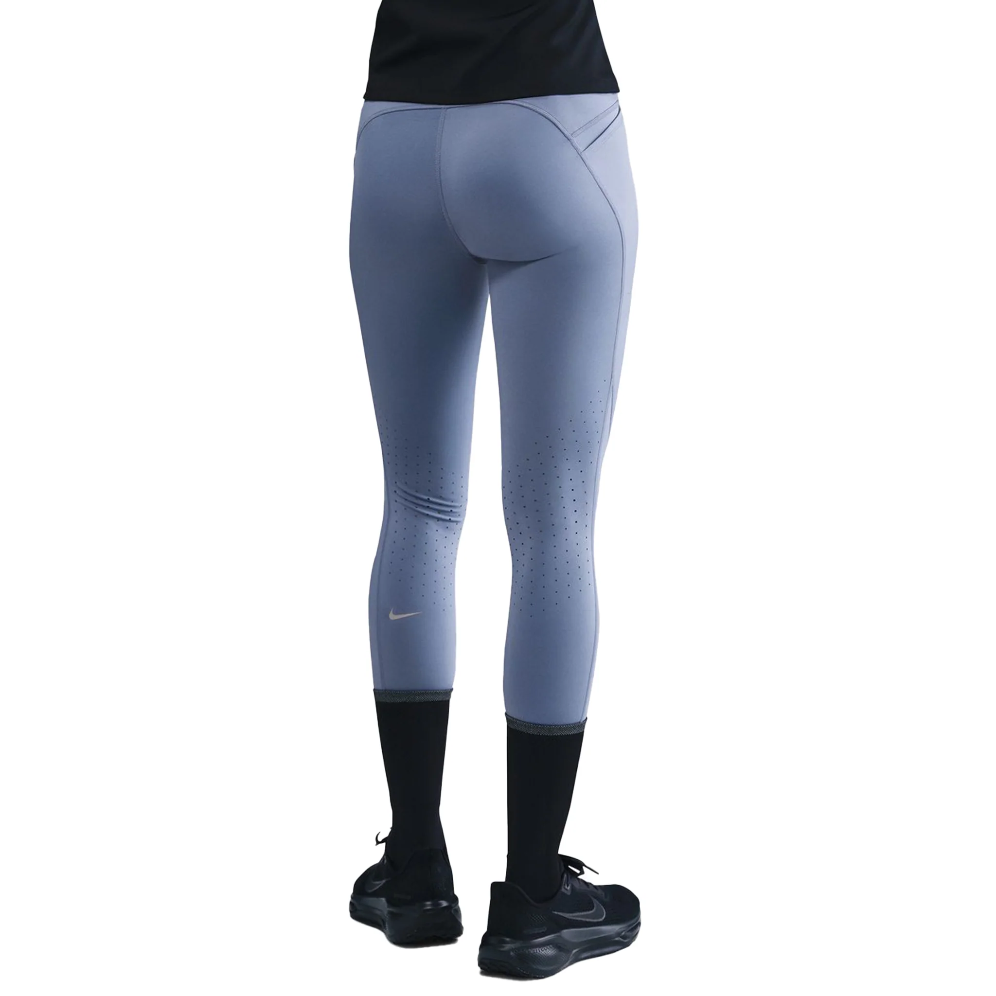 Nike Womens High Waisted 7/8 Swift Tight With Pockets - World Indigo/Reflective Silver - HO25 - Image 2
