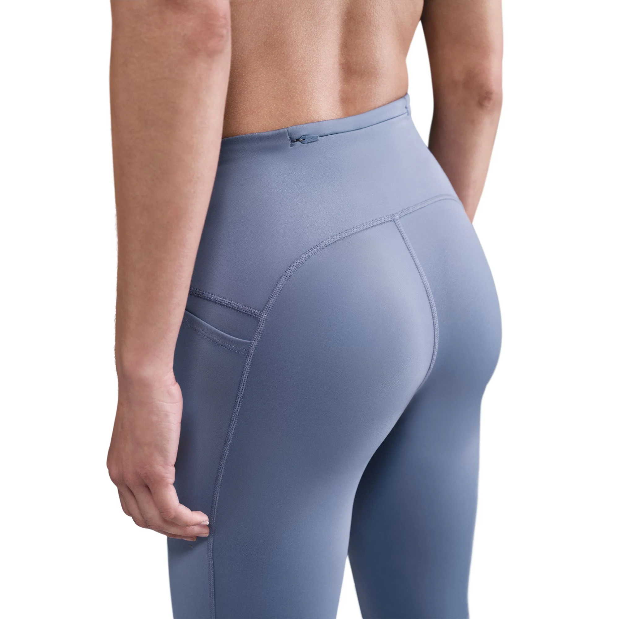 Nike Womens High Waisted 7/8 Swift Tight With Pockets - World Indigo/Reflective Silver - HO25 - Image 4