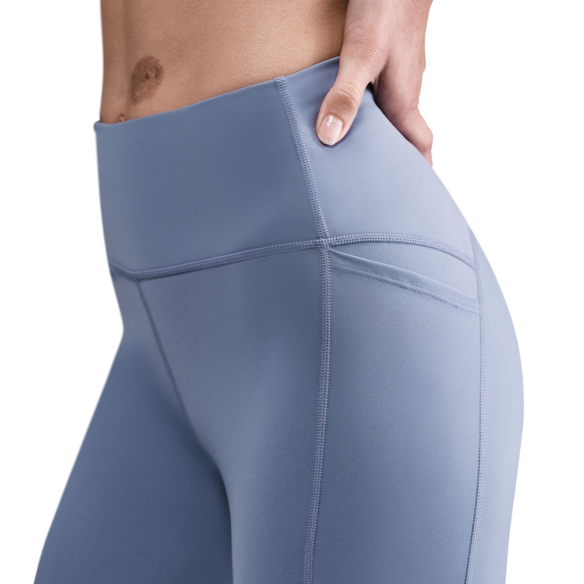 Nike Womens High Waisted 7/8 Swift Tight With Pockets - World Indigo/Reflective Silver - HO25 - Image 5
