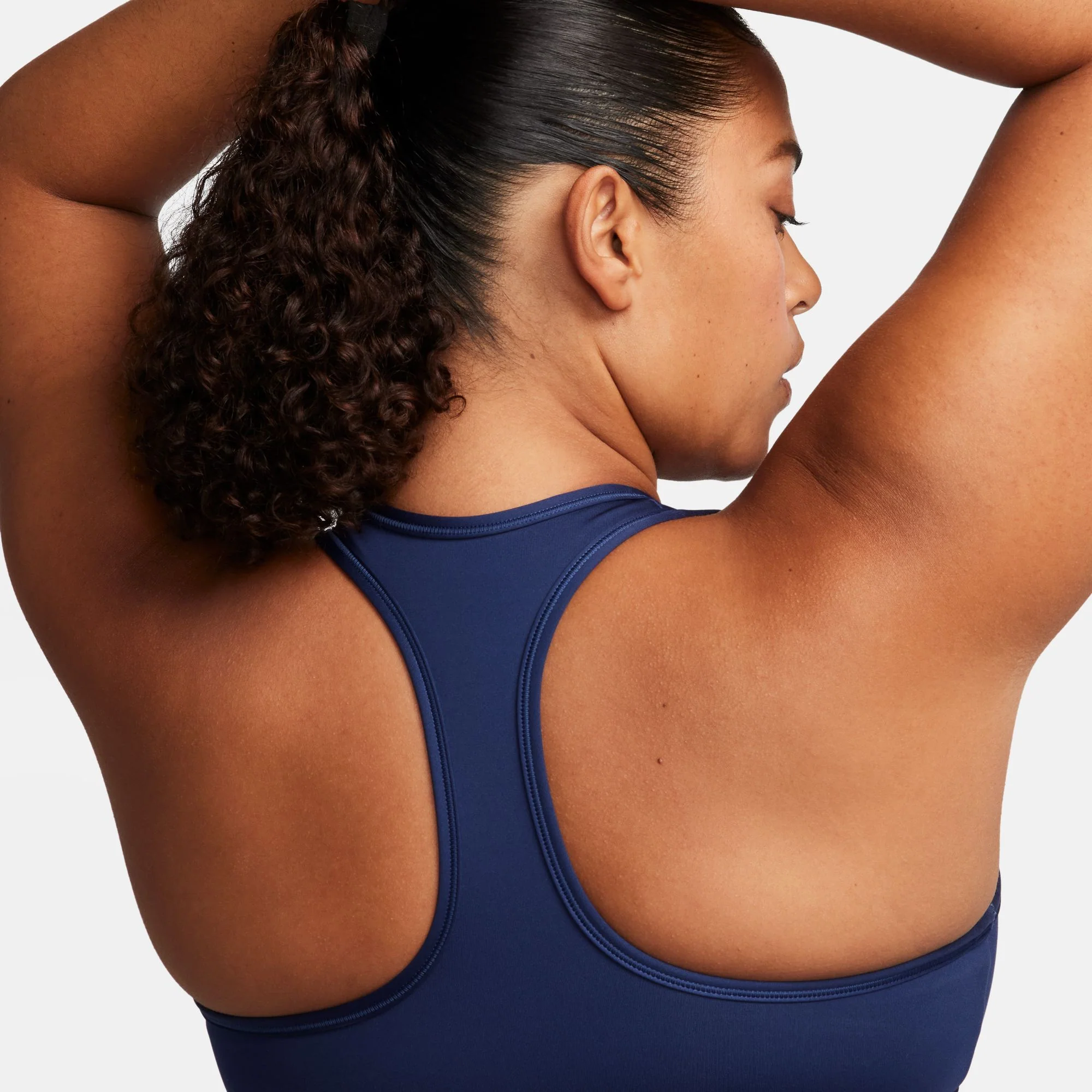 Nike Womens Medium Support Padded Sports Bra - Midnight Navy/White - FA25 - Image 5
