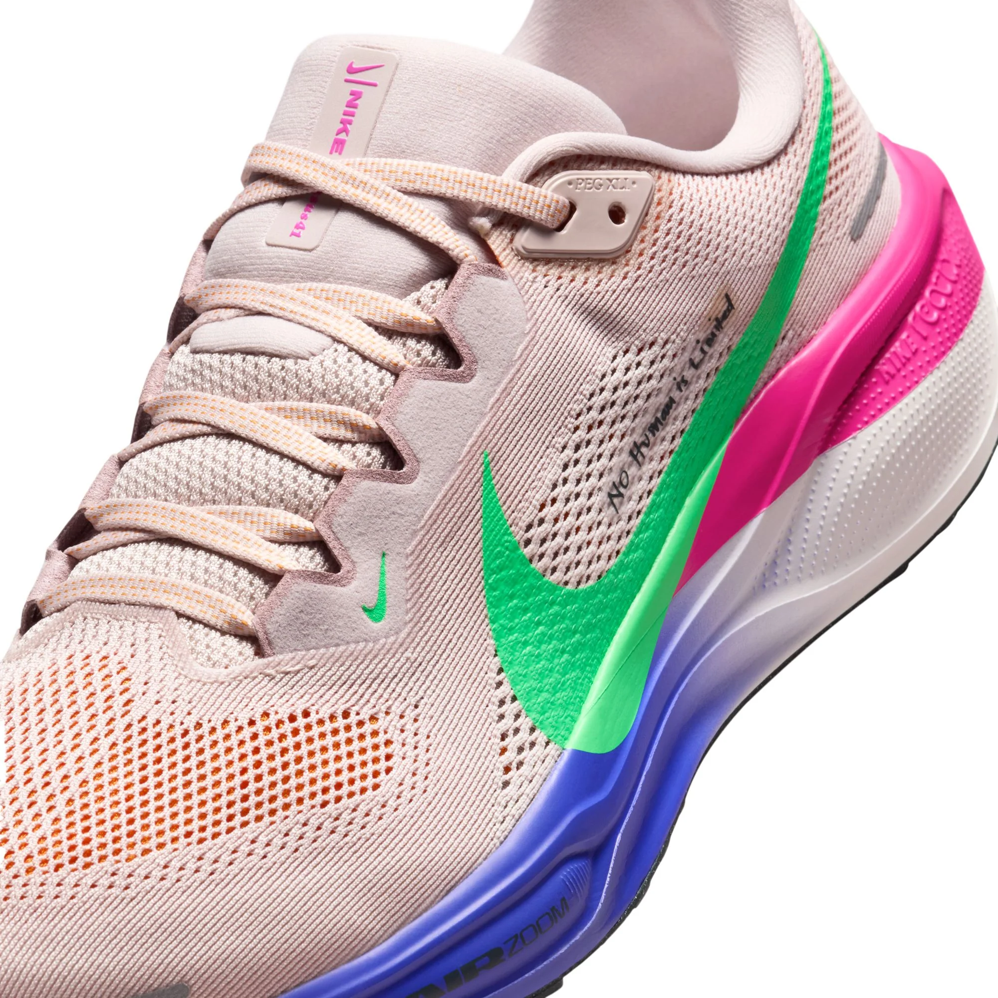 Nike Womens Pegasus 41 "Eliud Kipchoge" - Silt Red/Green Shock/Persian Violet - Neutral - HO25 - Image 4