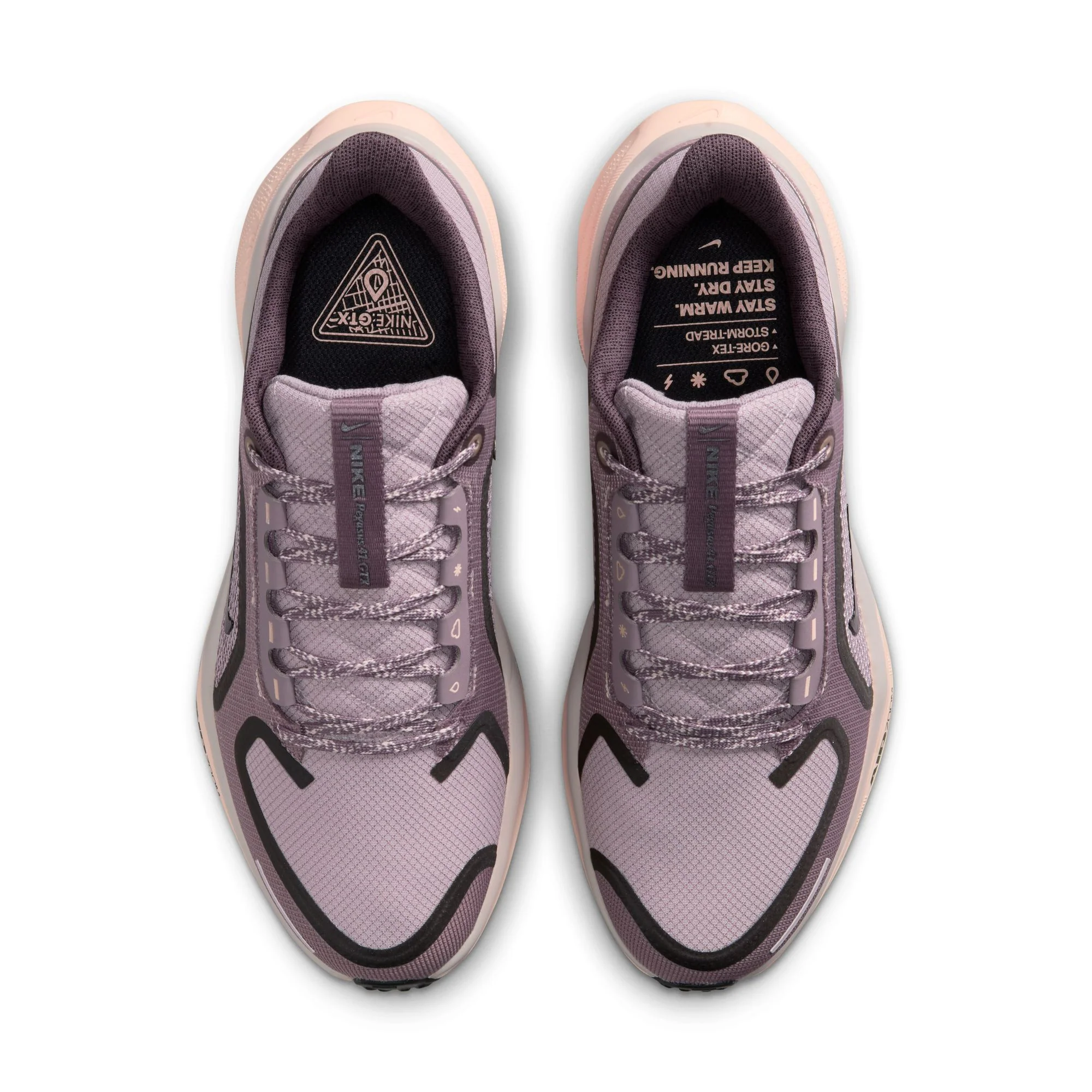 Nike Womens Pegasus 41 GTX - Platinum Violet/Black/Crimson Tint - Neutral - HO25 - Image 6