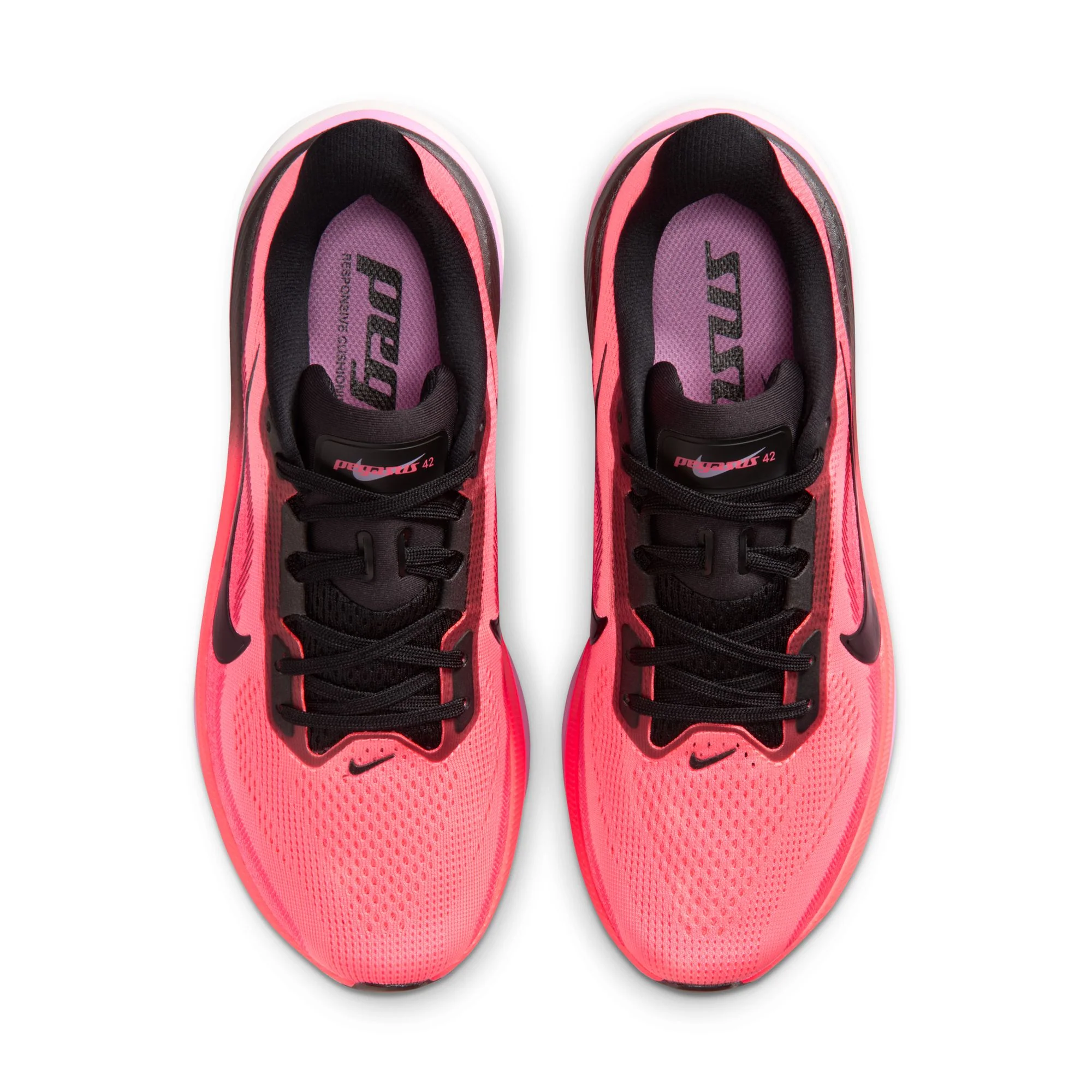Nike Womens Pegasus 42 - Lava Glow/Black/Flash Crimson/Light Magenta - Neutral - SU26 - Image 4