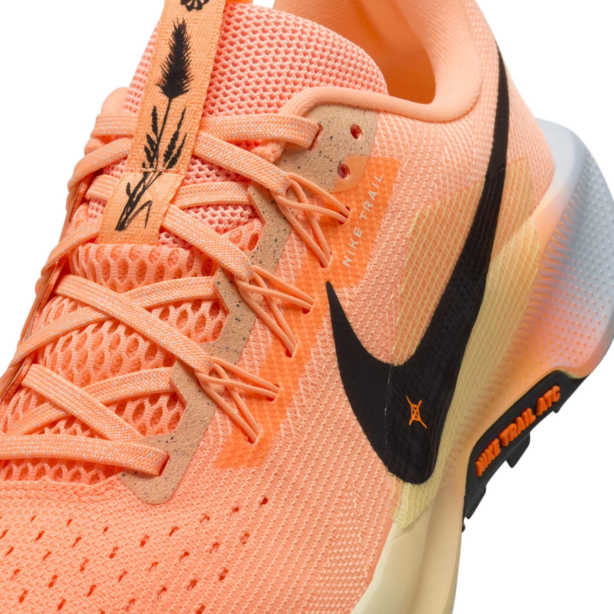 Nike Womens Pegasus Trail 5 - Orange Pulse/Black/Ghost/Alabaster - Trail - HO25 - Image 8