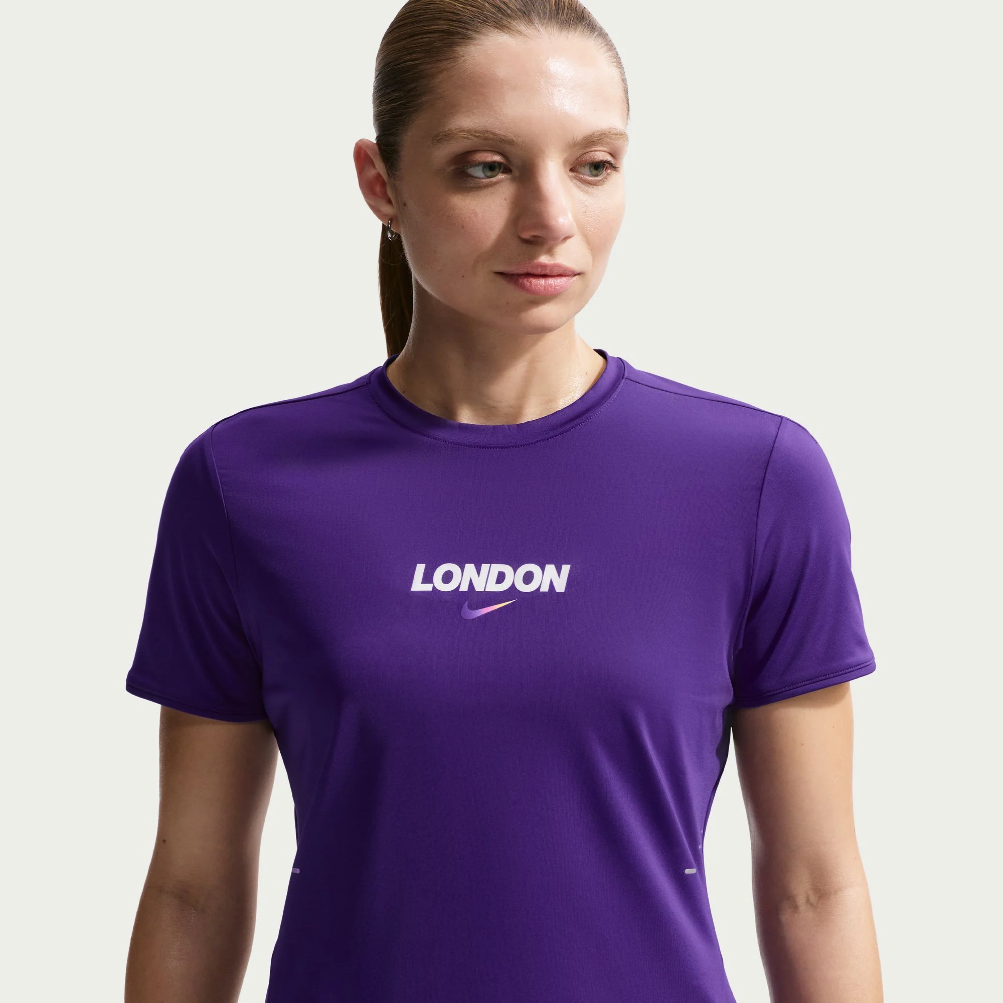 Nike Womens Swift Dri-FIT Running Tee - Court Purple - SP26 - Image 3
