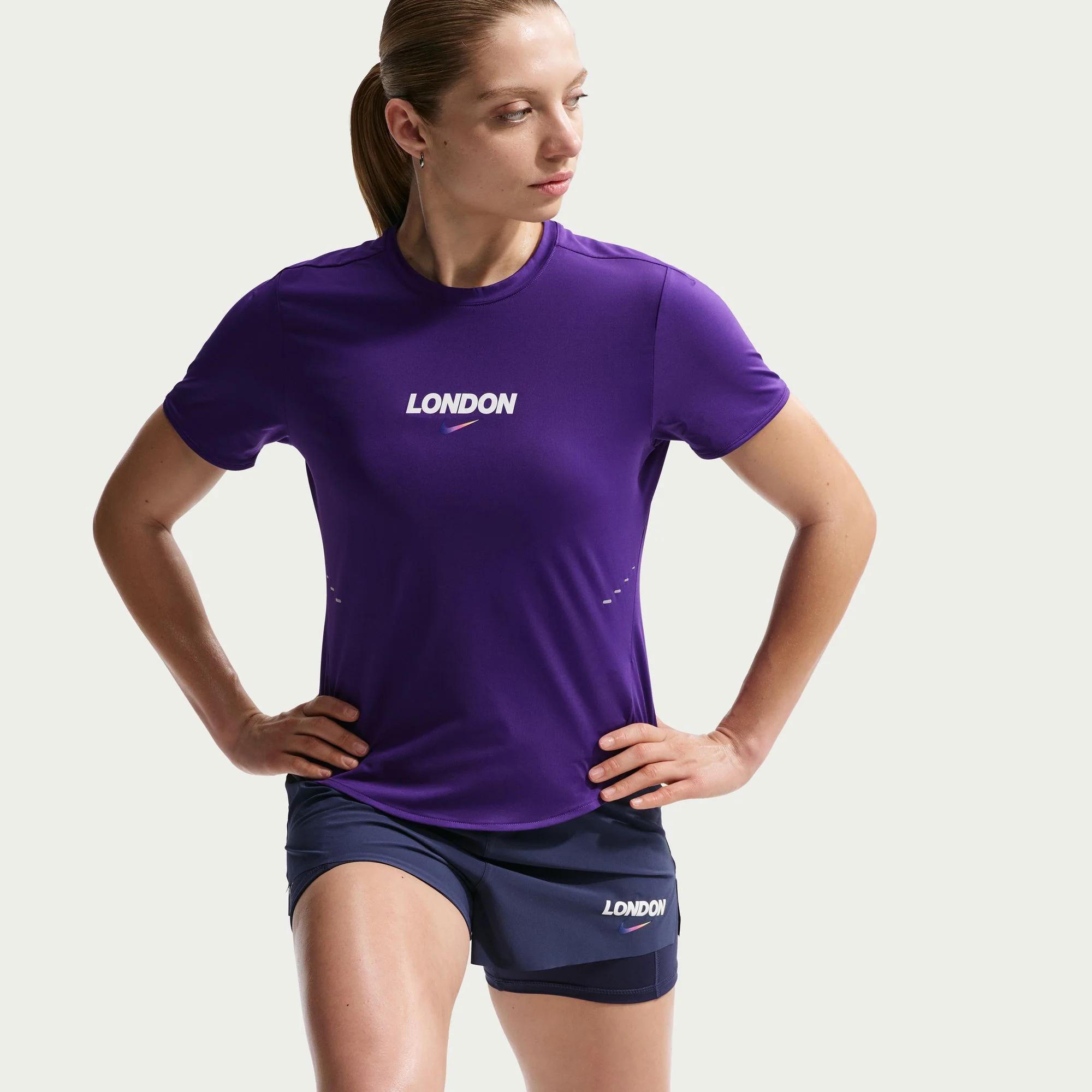 Nike Womens Swift Dri-FIT Running Tee - Court Purple - SP26 - Image 5