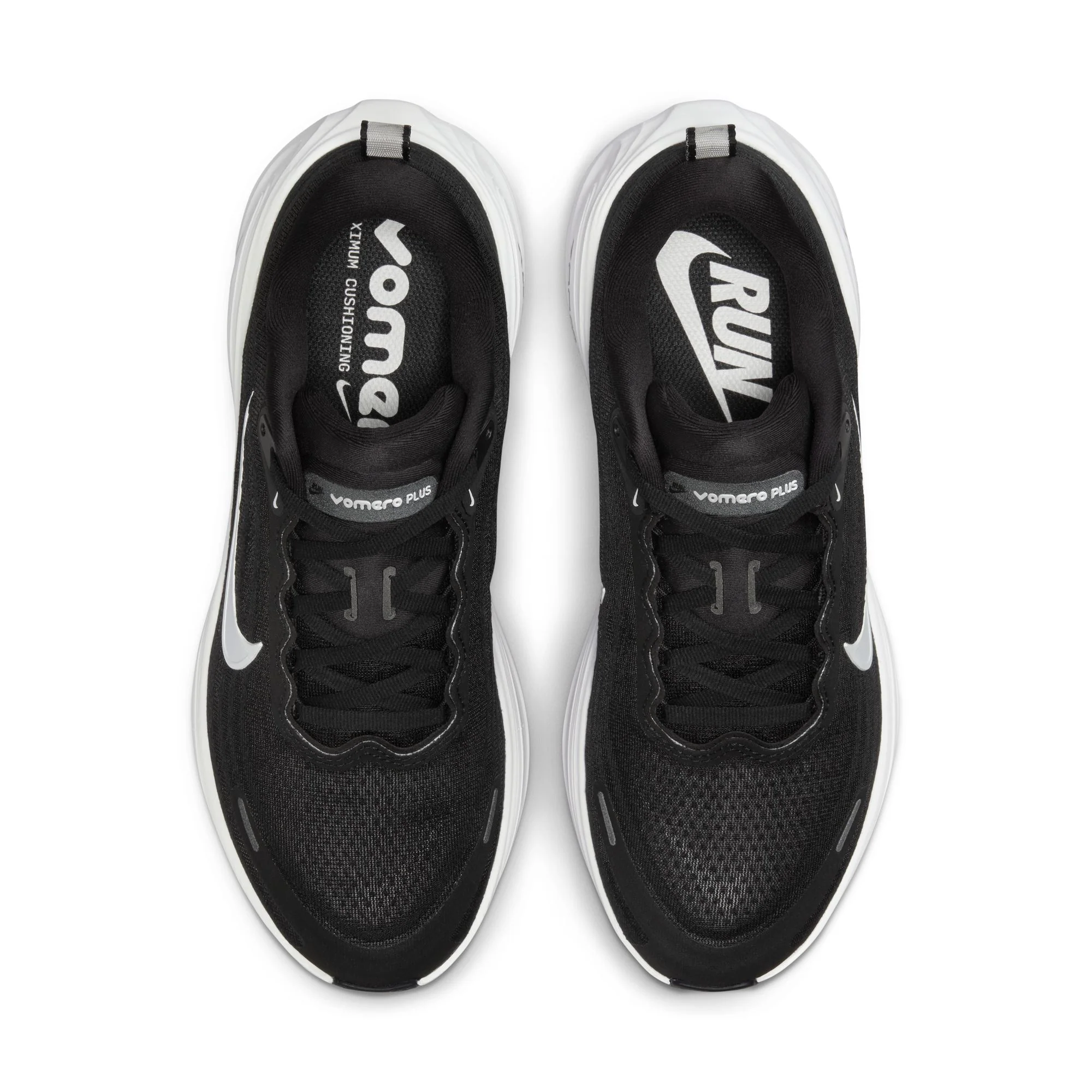 Nike Womens Vomero Plus - Black/White/Cool Grey/Metallic Dark Grey - Neutral - FA25 - Image 4