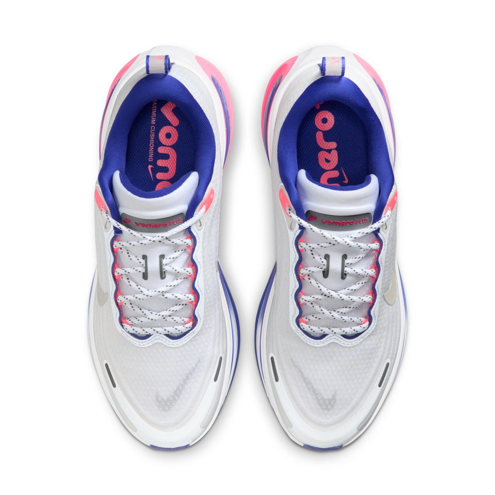 Nike Womens Vomero Plus SE - White/Metallic Silver/Concord/Hyper Pink - Neutral - SU26 - Image 4