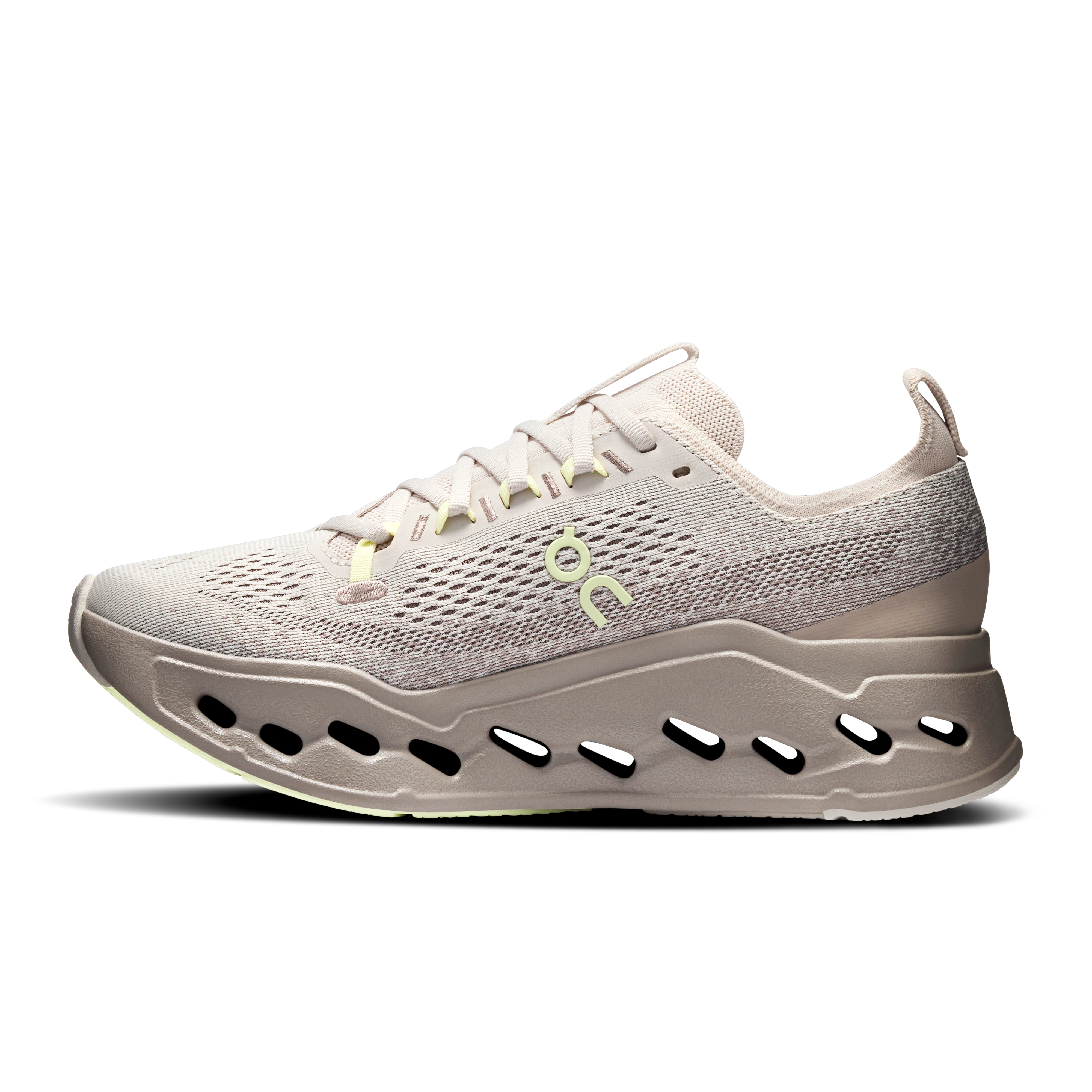 ON Womens Cloudsurfer Max - Pelican/Limelight - SS26 - Image 5