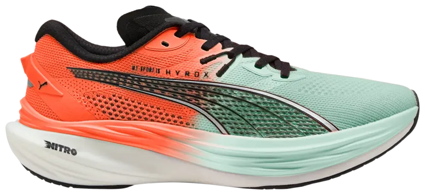 Puma Mens Deviate NITRO 3 Hyrox - Glowing Red/Mint Melt - Neutral - AW25 - Image 7