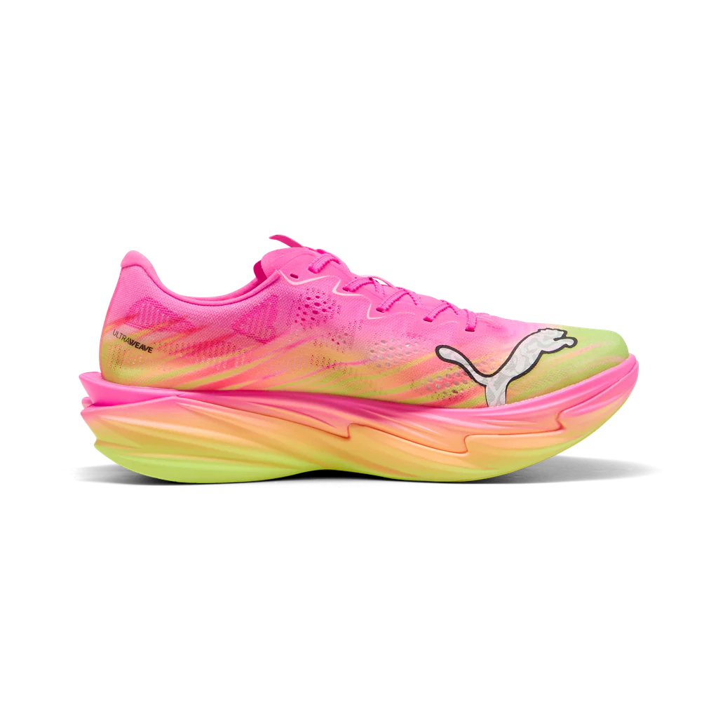 Puma Mens Deviate NITRO Elite 4 ST - Poison Pink/Yellow Alert/Bright Aqua - Neutral - SS26 - Image 4