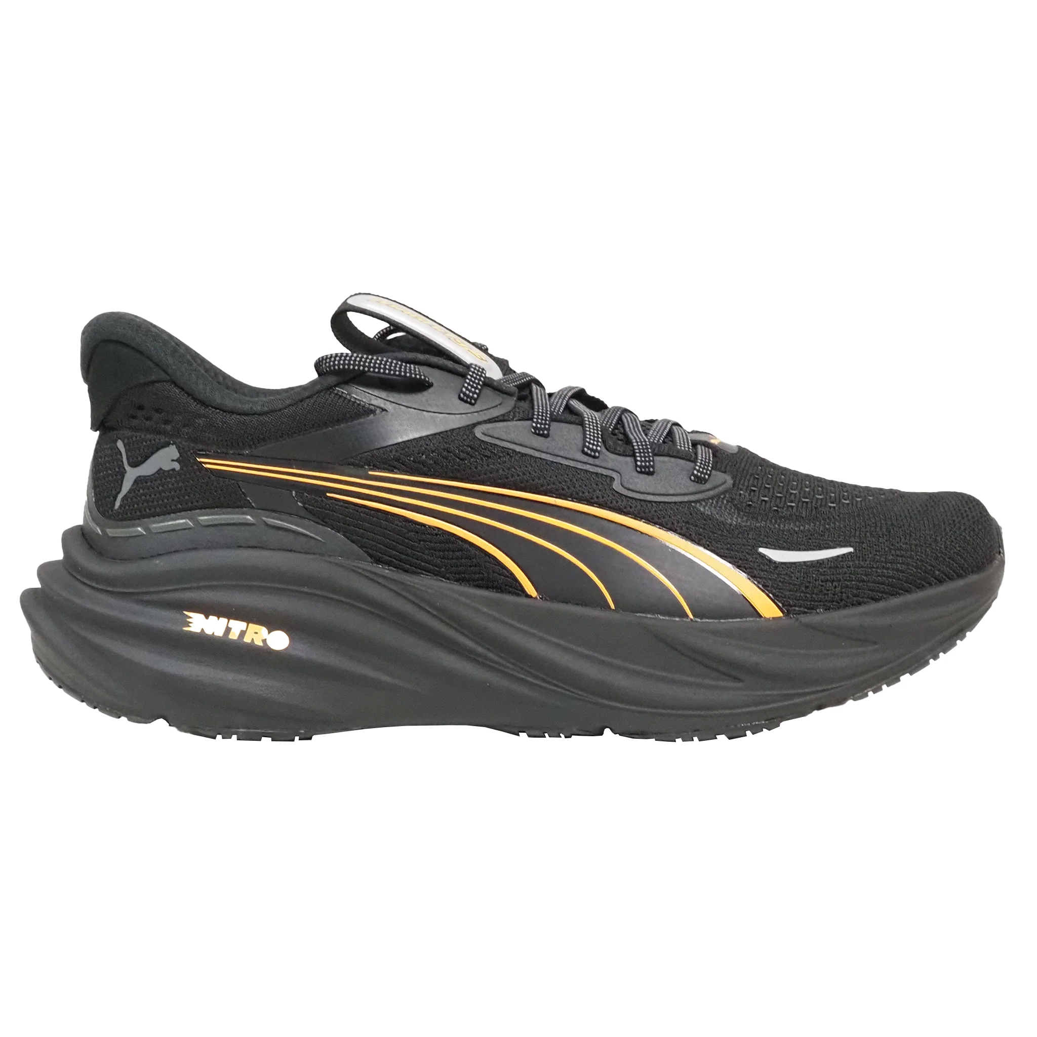 Puma Mens Magnify NITRO 3 - Puma Black/Heat Fire/Puma Silver - Neutral - AW25