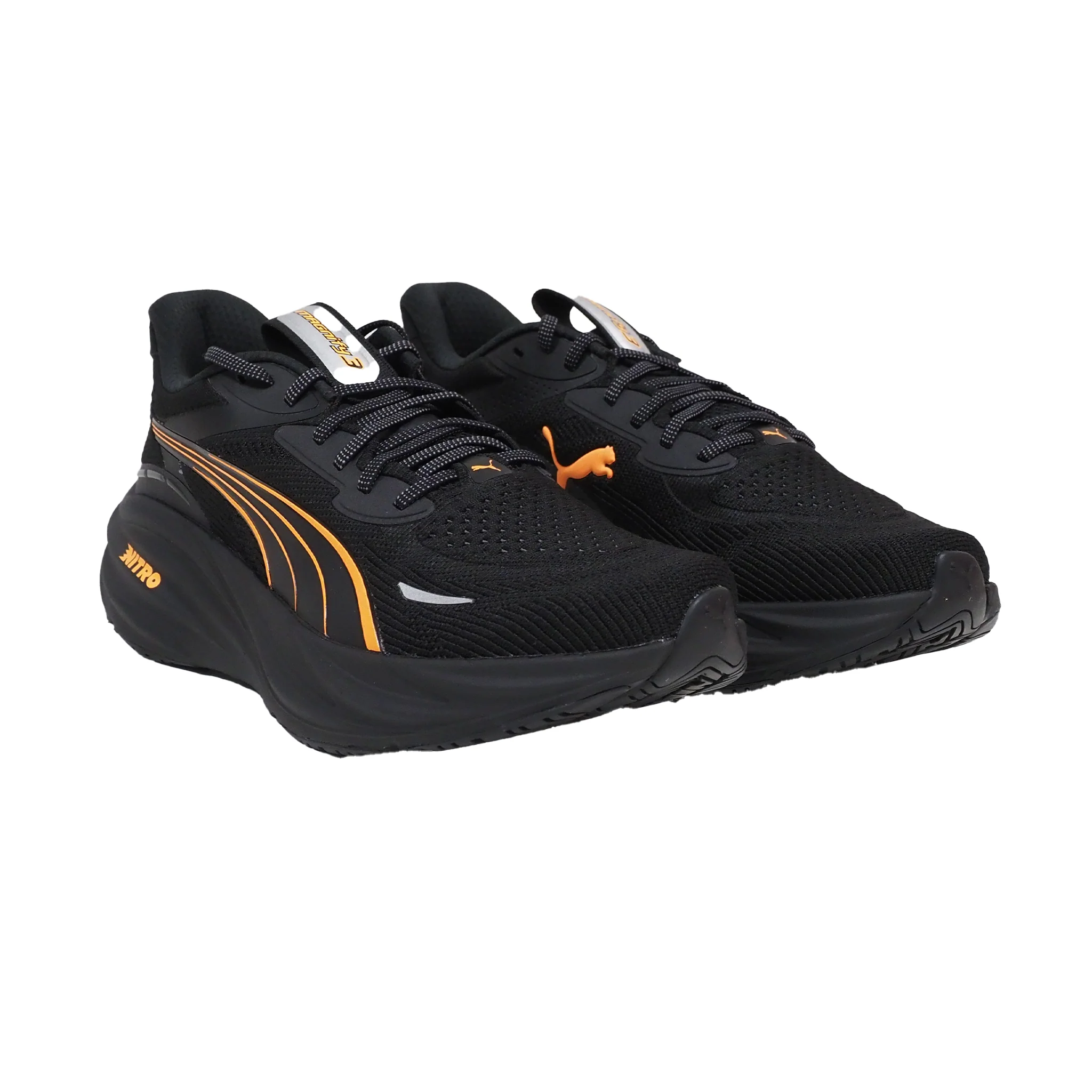 Puma Mens Magnify NITRO 3 - Puma Black/Heat Fire/Puma Silver - Neutral - AW25 - Image 3