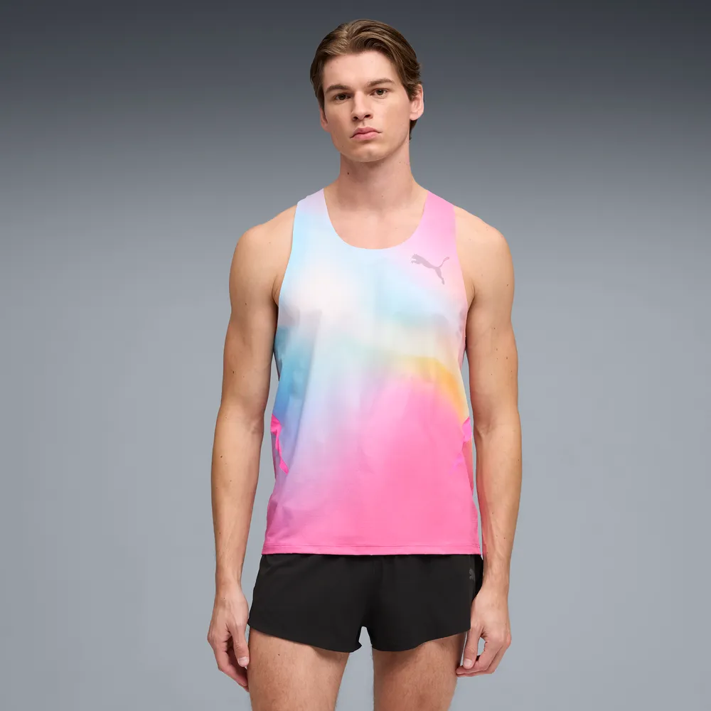 Puma Mens Ultraweave Graphic Singlet - Poison Pink - SS26 - Image 3