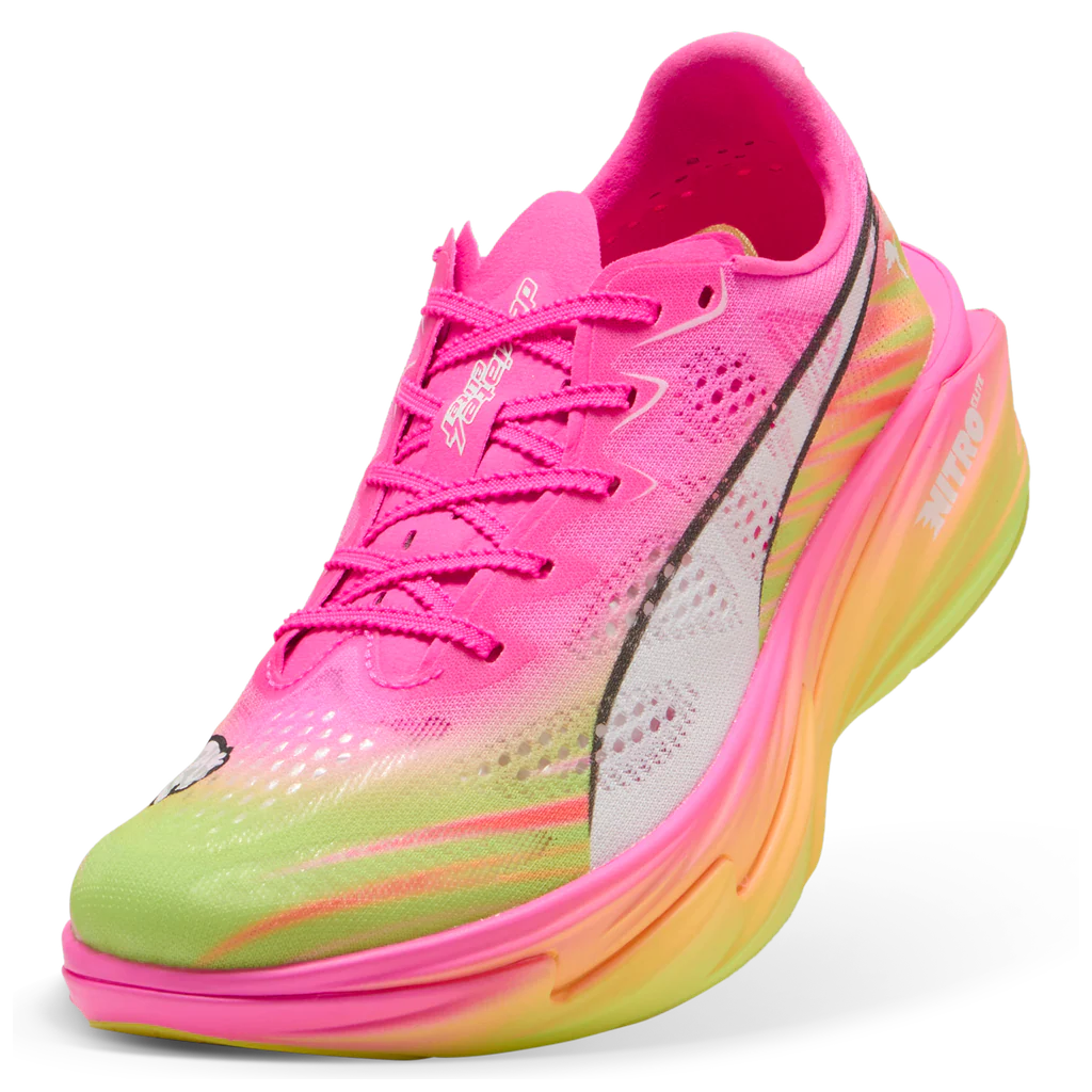 Puma Womens Deviate NITRO Elite 4 ST - Poison Pink/Yellow Alert/Bright Aqua - Neutral - SS26 - Image 6