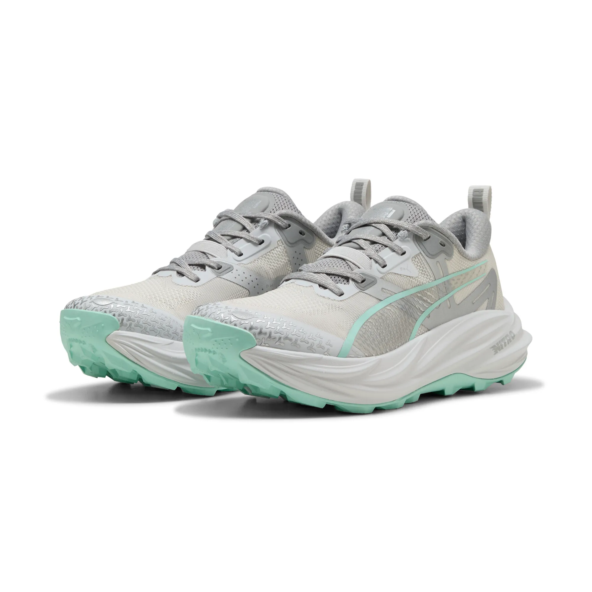 Puma Womens Voyage NITRO 4 - Feather Gray/Mint Melt/Puma Silver - Trail - AW25 - Image 4