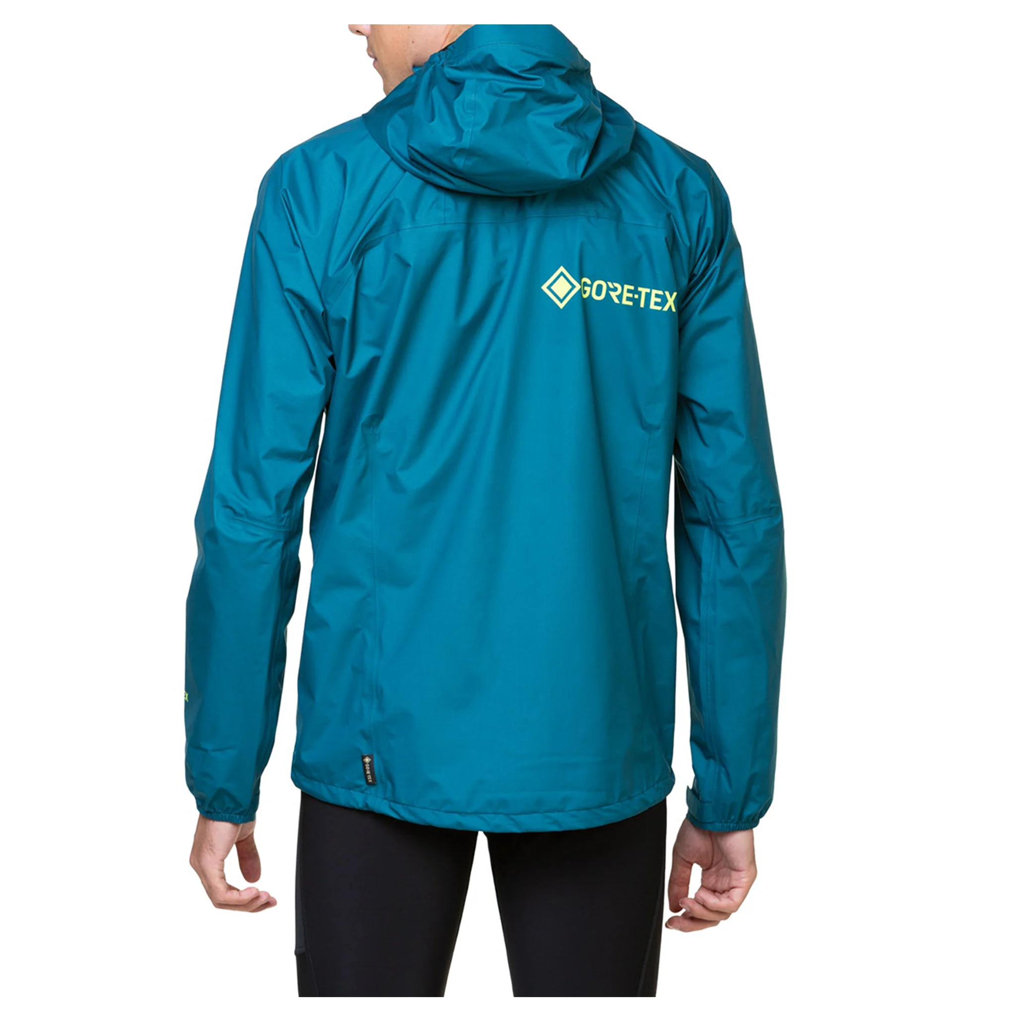 RonHill Mens Tech Gore-Tex Waterproof Mercurial Jacket - Deep Teal/Acid - Image 4