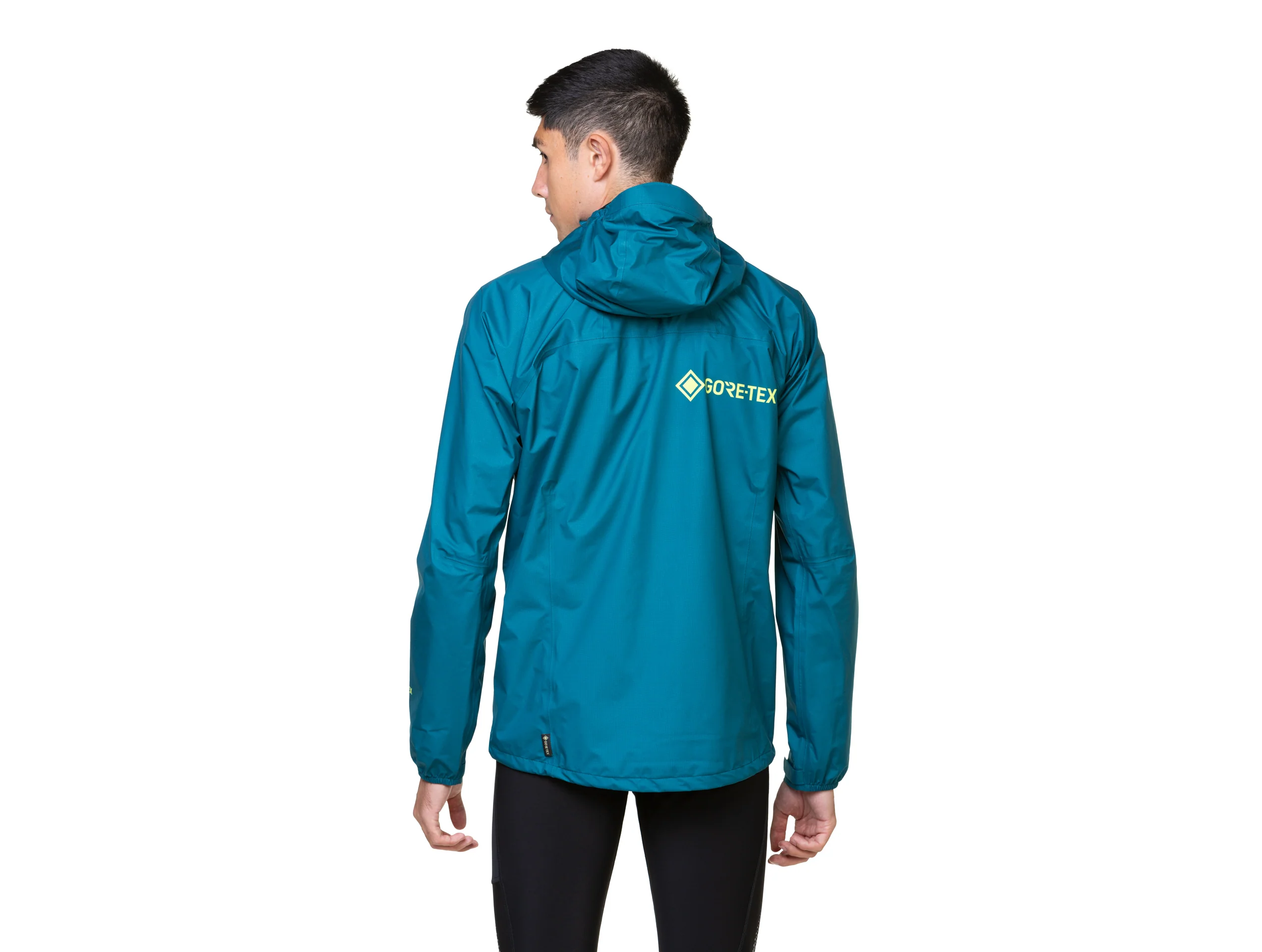 RonHill Mens Tech Gore-Tex Waterproof Mercurial Jacket - Deep Teal/Acid - Image 6