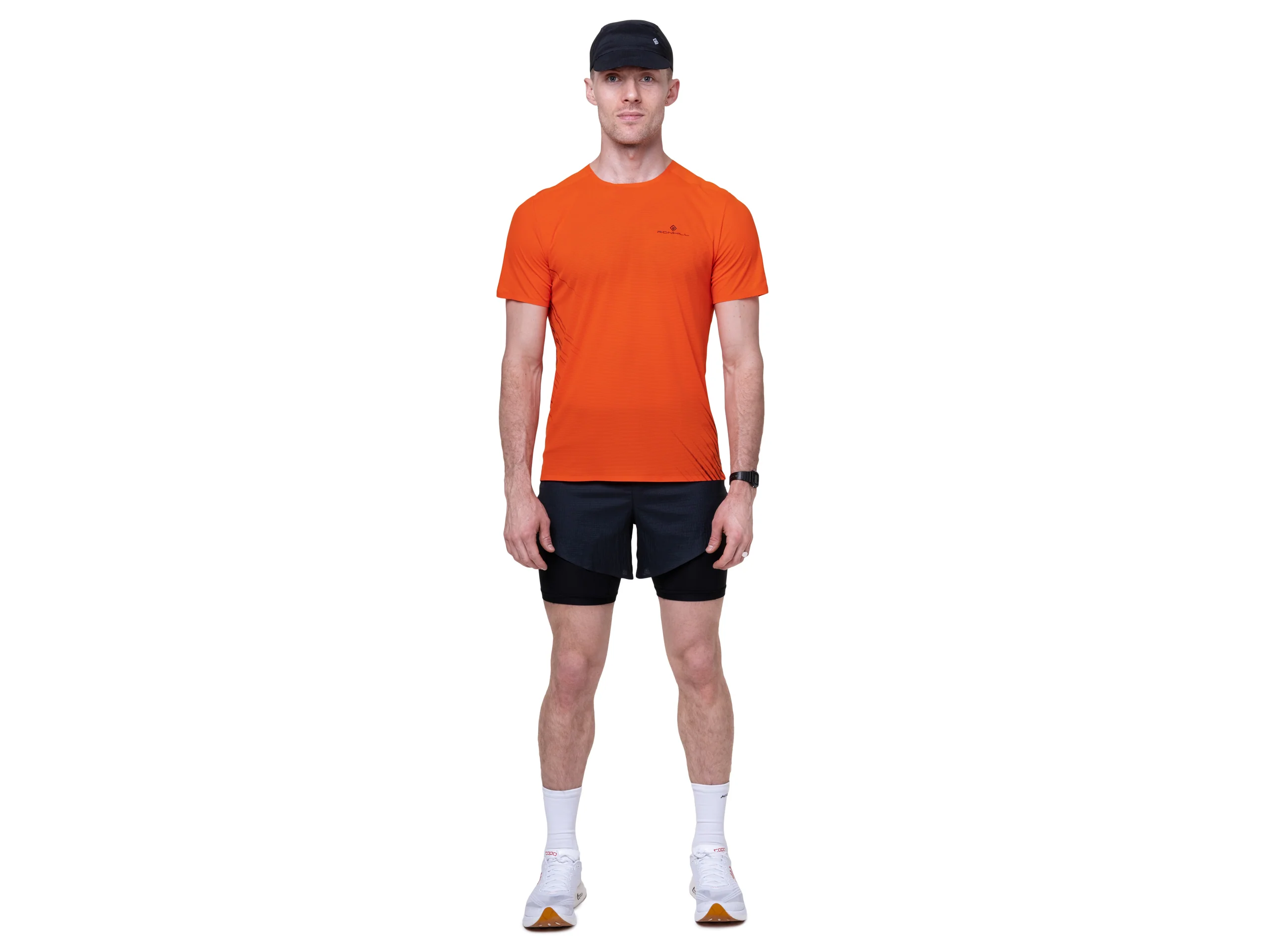 RonHill Mens Tech Race S/S Tee - Ronhill Red/Black - SS26 - Image 3