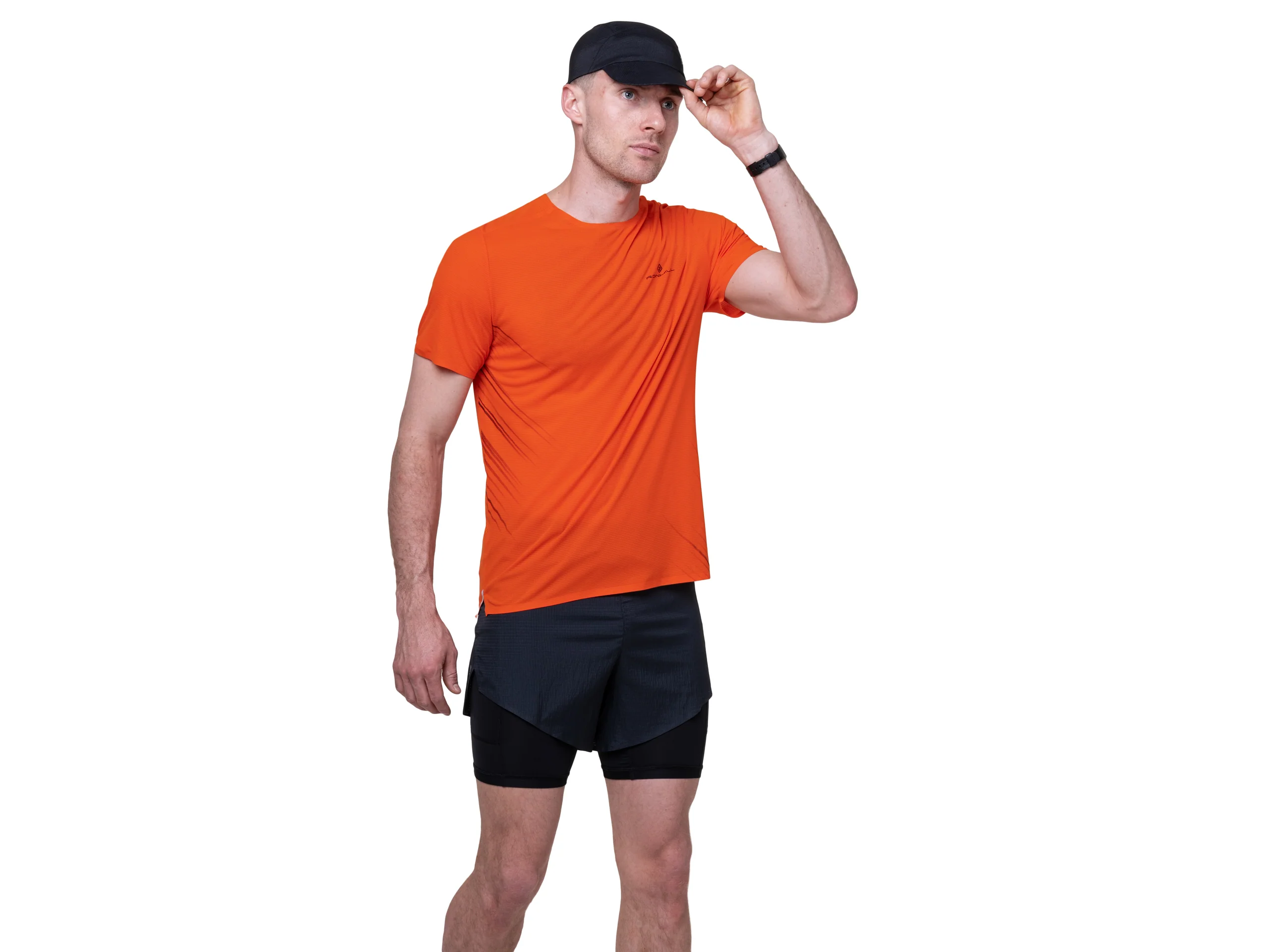 RonHill Mens Tech Race S/S Tee - Ronhill Red/Black - SS26 - Image 5