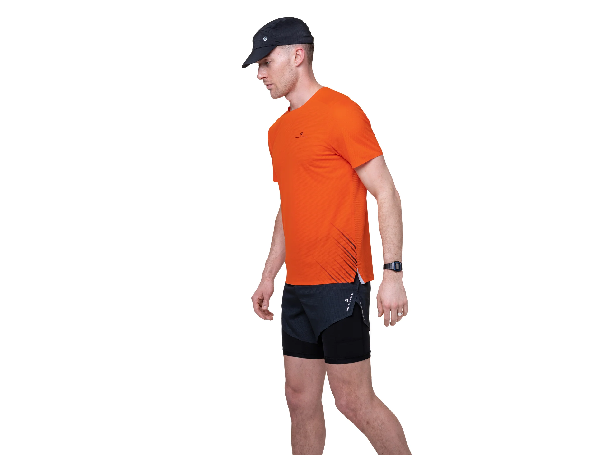 RonHill Mens Tech Race S/S Tee - Ronhill Red/Black - SS26 - Image 6