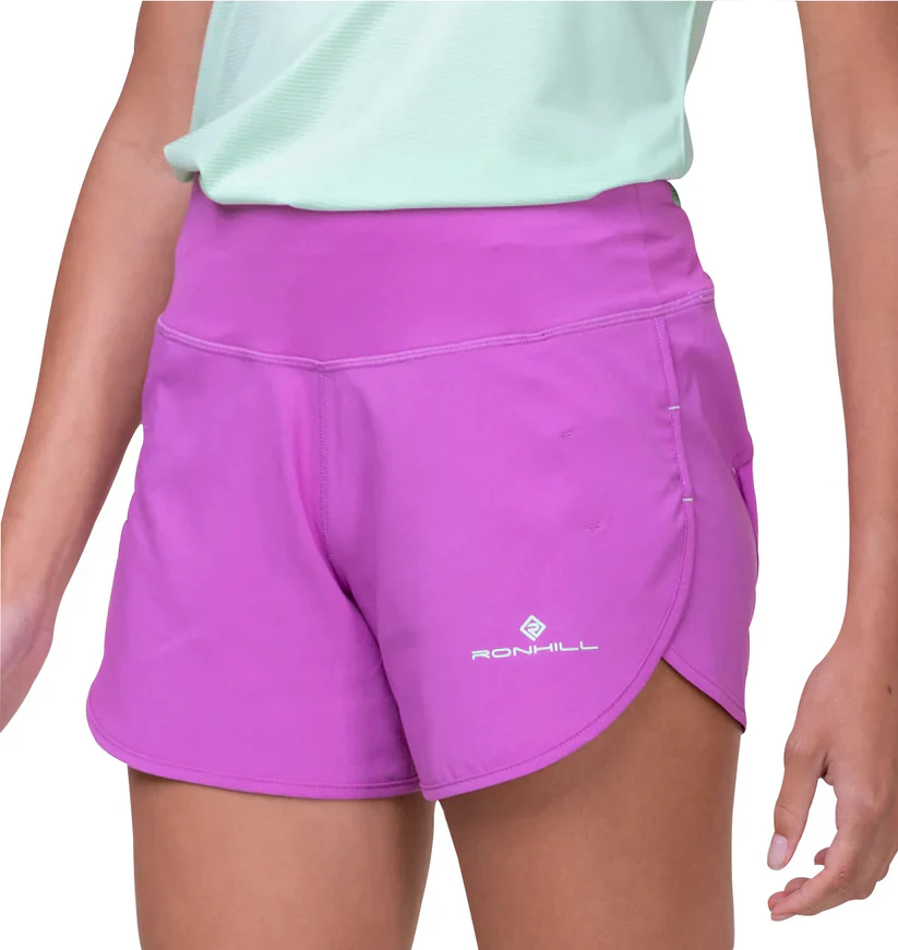 RonHill Womens Tech 4.5" Short - Fuschia / Honeydew - Image 5