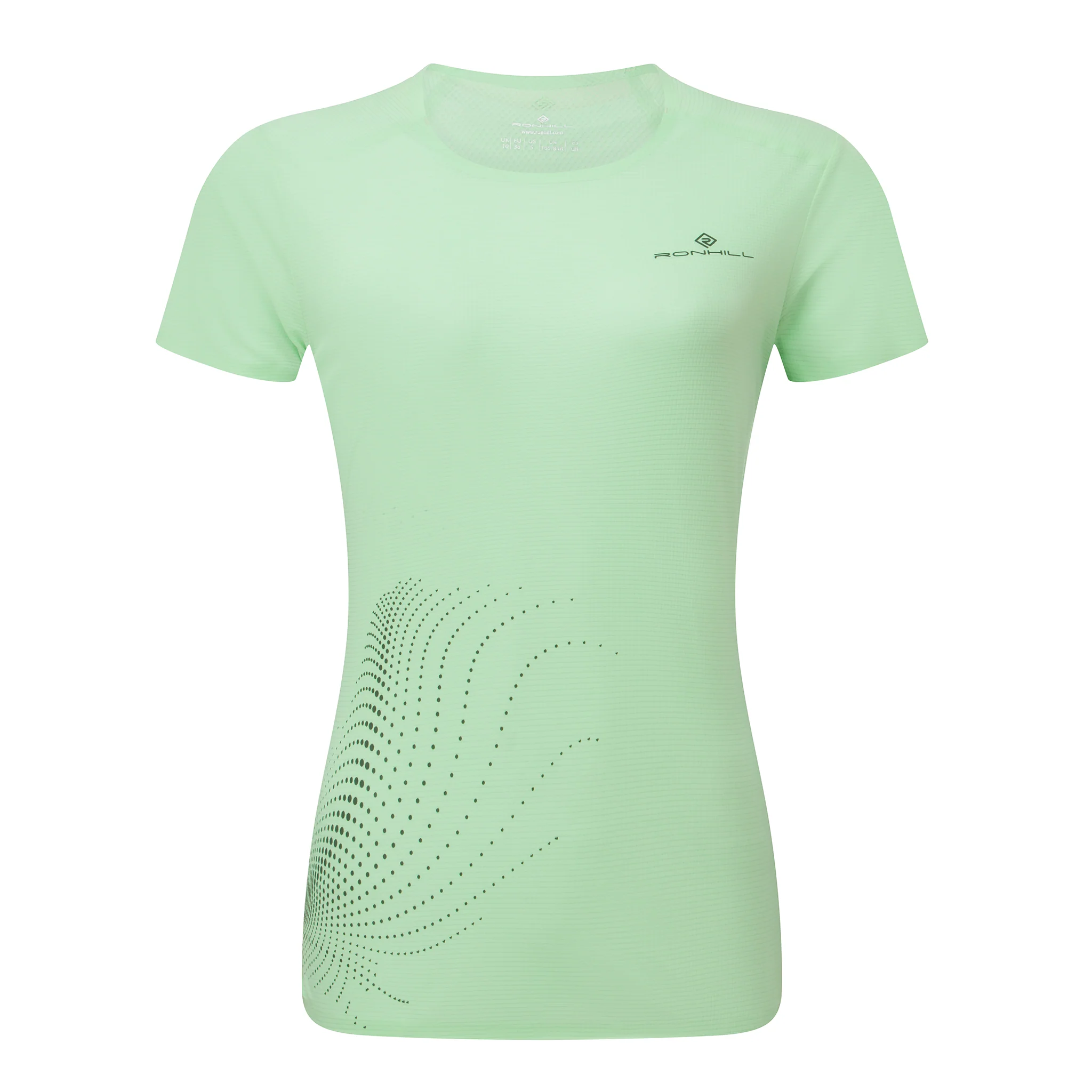 RonHill Womens Tech Race S/S Tee - Seafoam/Laurel - SS26