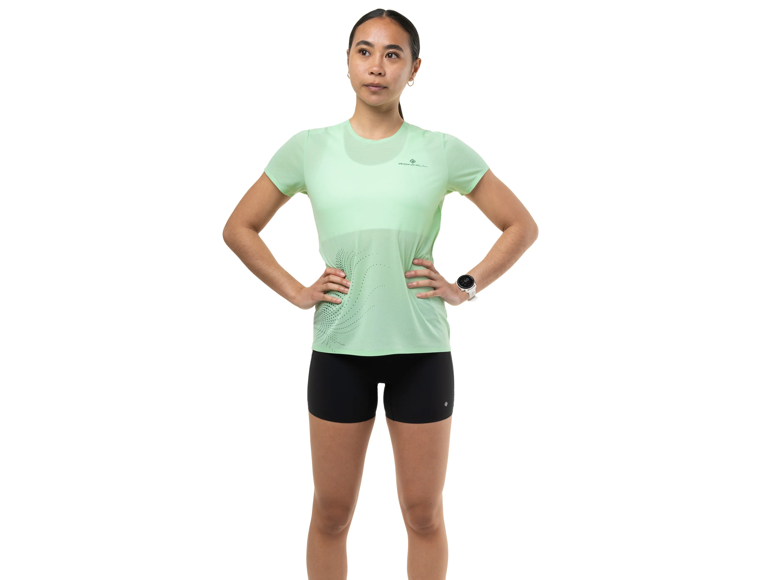 RonHill Womens Tech Race S/S Tee - Seafoam/Laurel - SS26 - Image 5