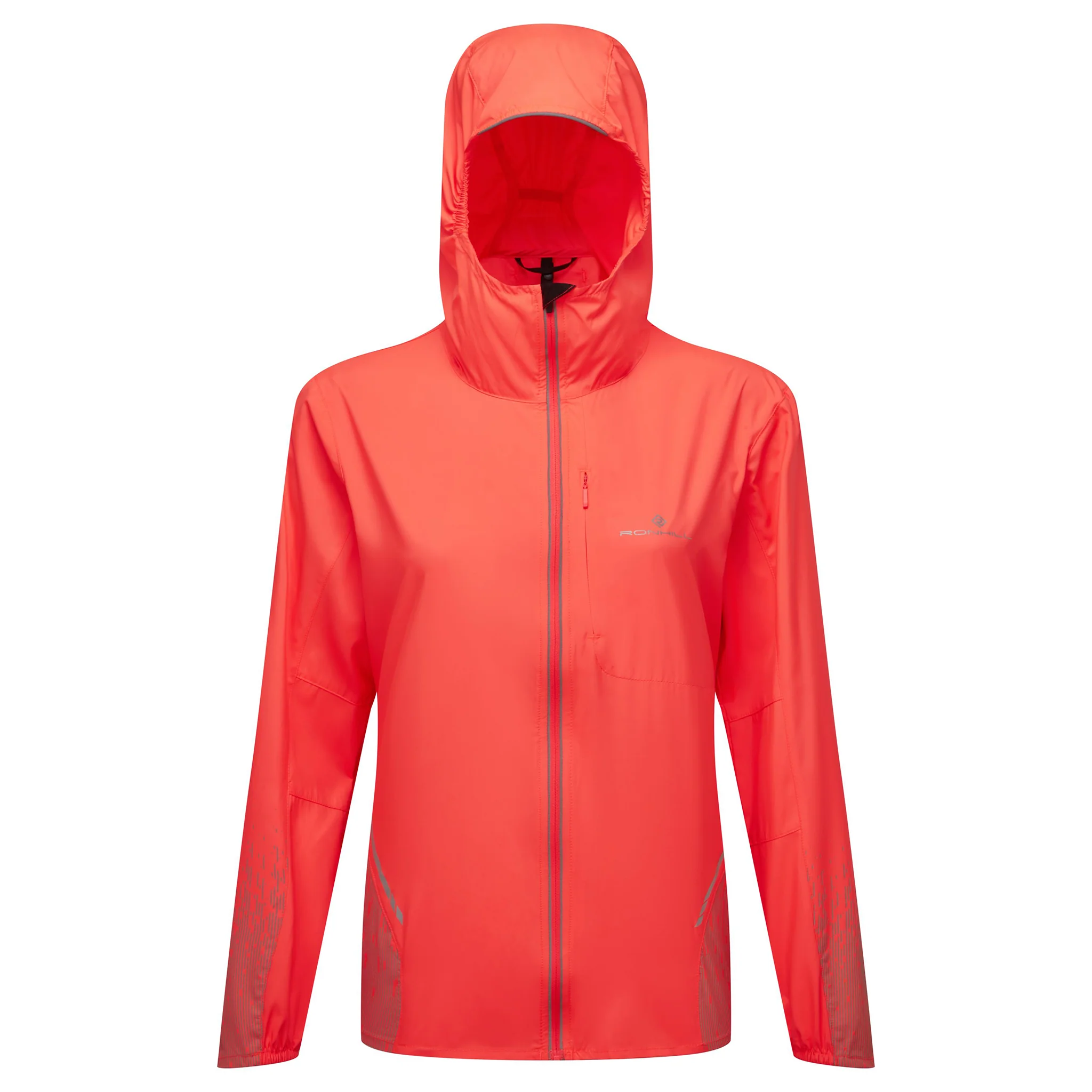 RonHill Womens Tech Reflect Jacket - Hot Coral/Reflect - AW25