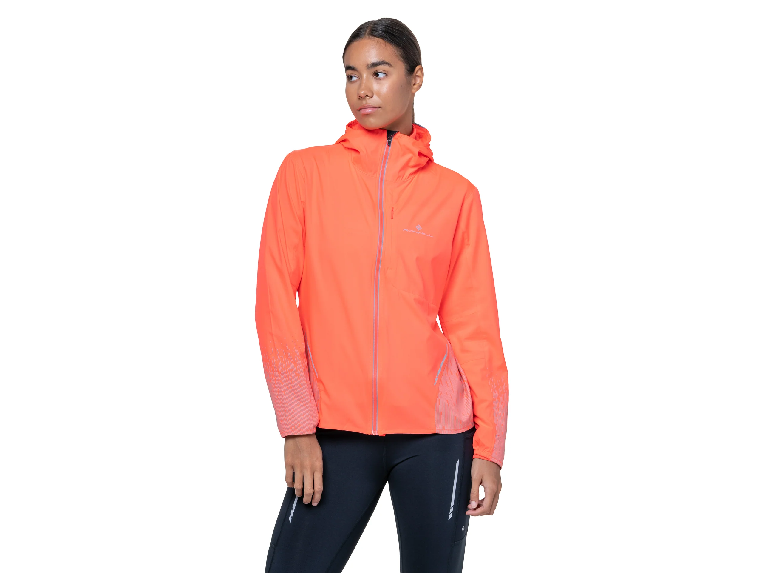 RonHill Womens Tech Reflect Jacket - Hot Coral/Reflect - AW25 - Image 4