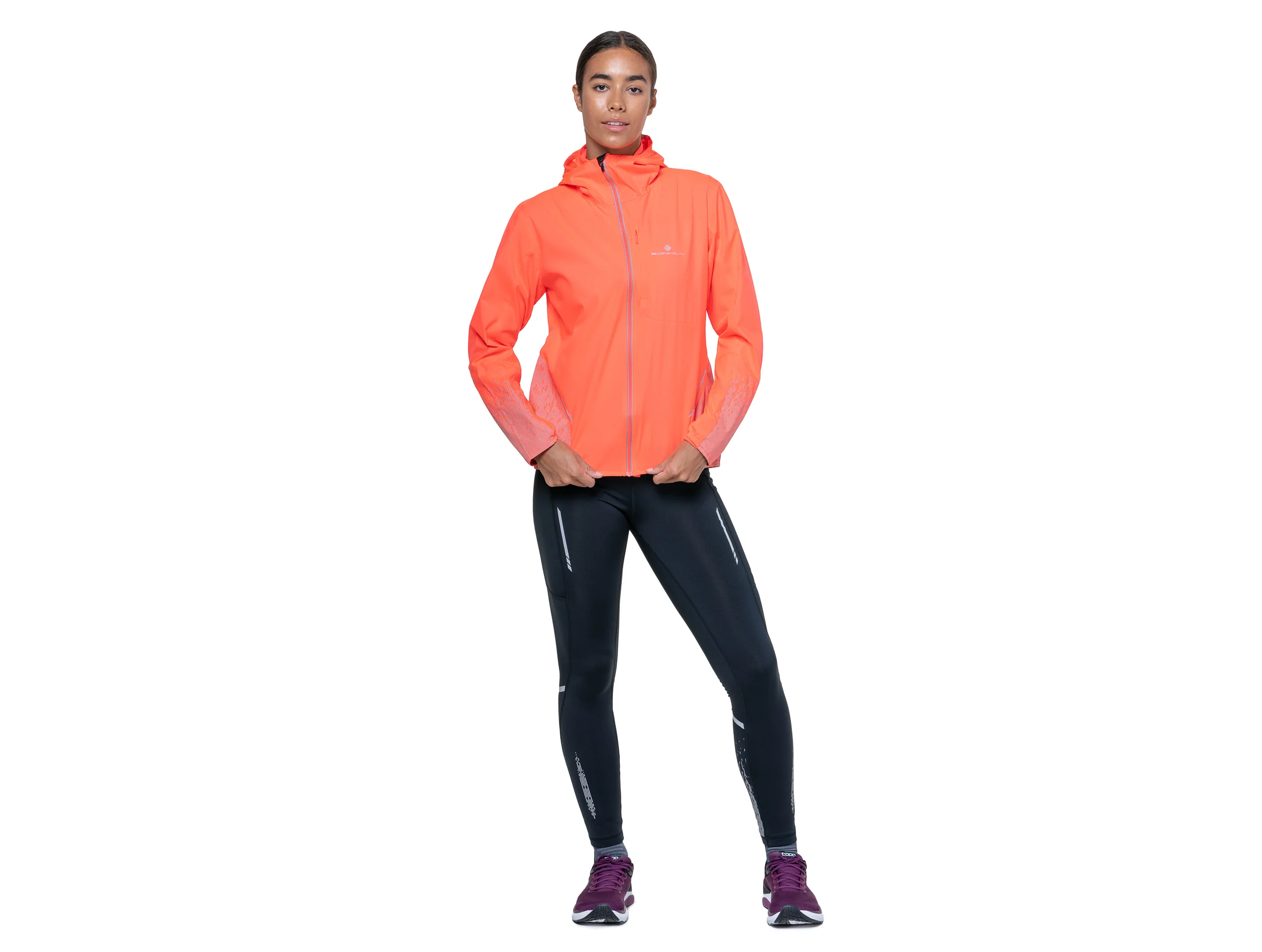 RonHill Womens Tech Reflect Jacket - Hot Coral/Reflect - AW25 - Image 5