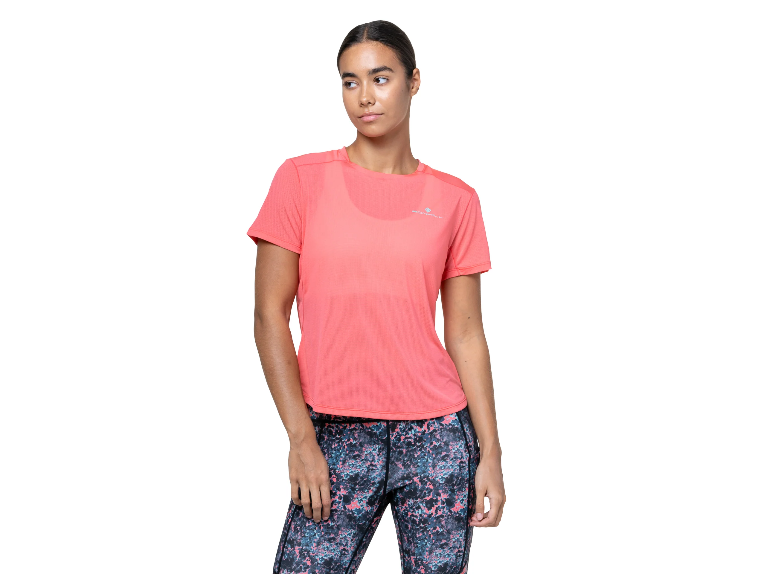 RonHill Womens Tech S/S Tee - Sorbet Sun/Florida - AW25 - Image 3