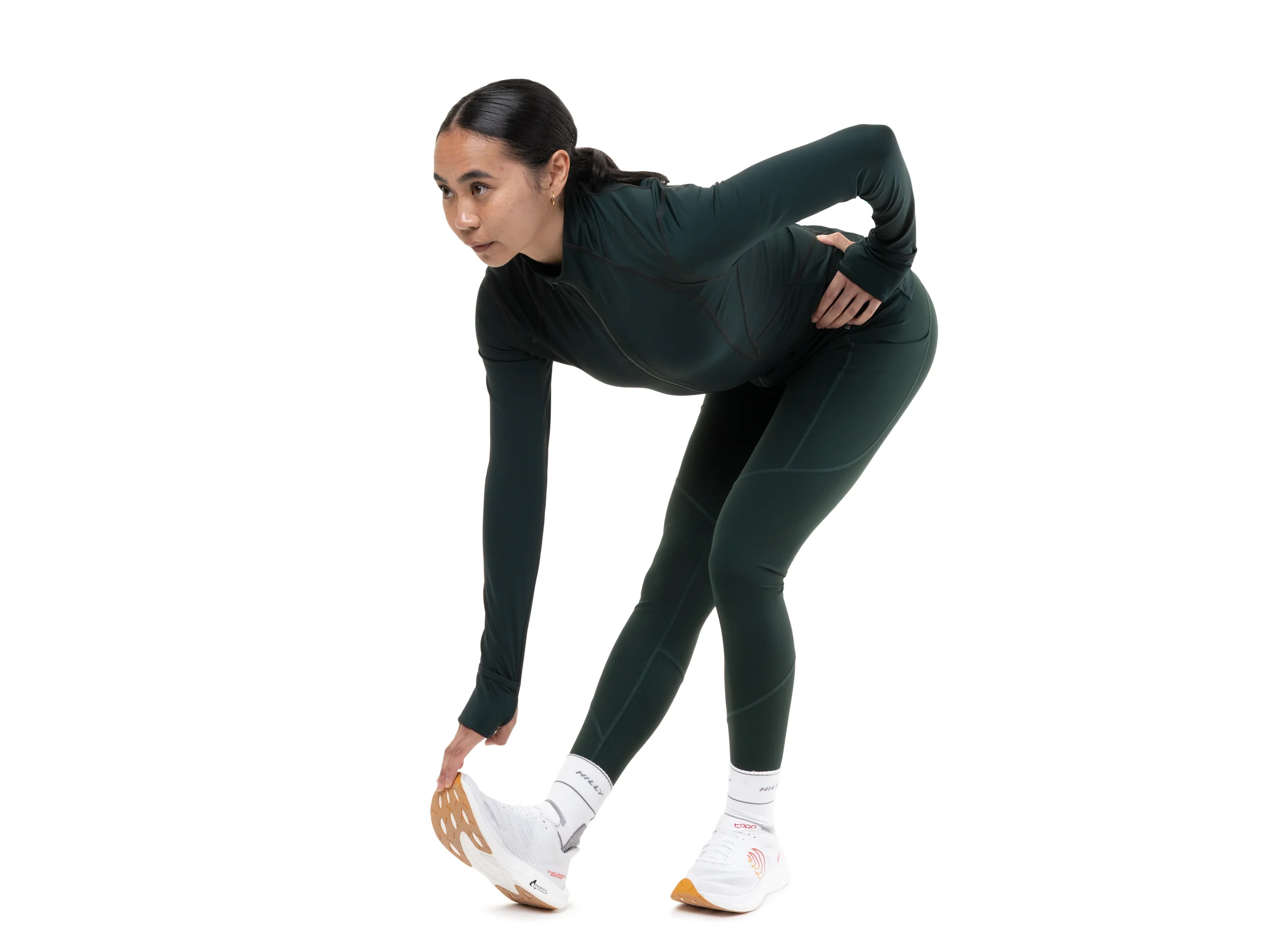 RonHill Womens Tech Tight - Dark Laurel - SS26 - Image 4