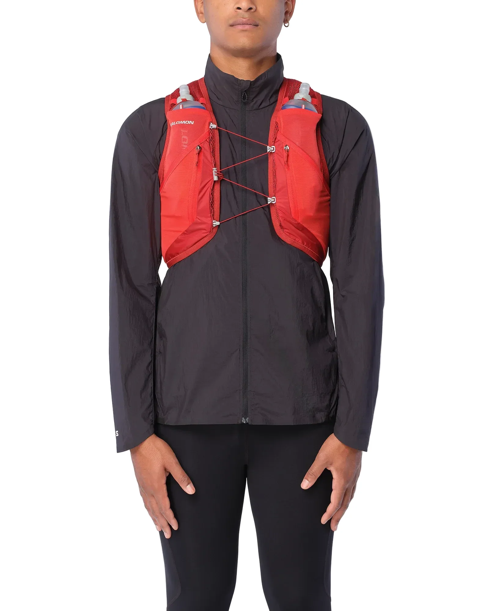 Salomon Active Skin 12 Unisex Vest with Flasks - Red Dahlia/High Risk Red - Image 3