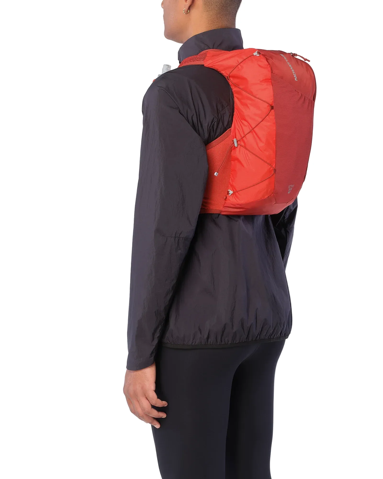 Salomon Active Skin 12 Unisex Vest with Flasks - Red Dahlia/High Risk Red - Image 4