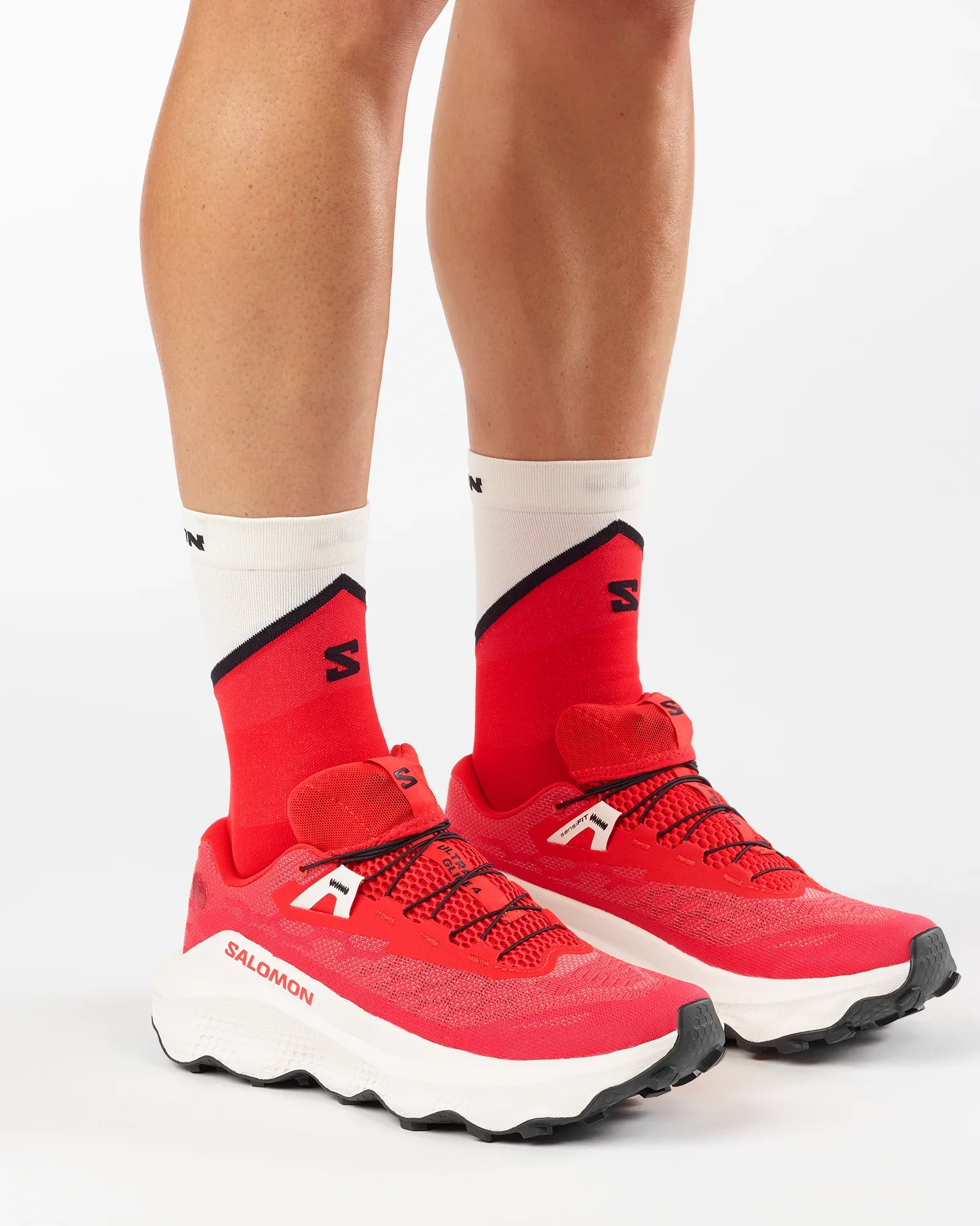 Salomon Mens Ultra Glide 4 - Fiery Red/Vanilla Ice/Black - Trail - SS26 - Image 3
