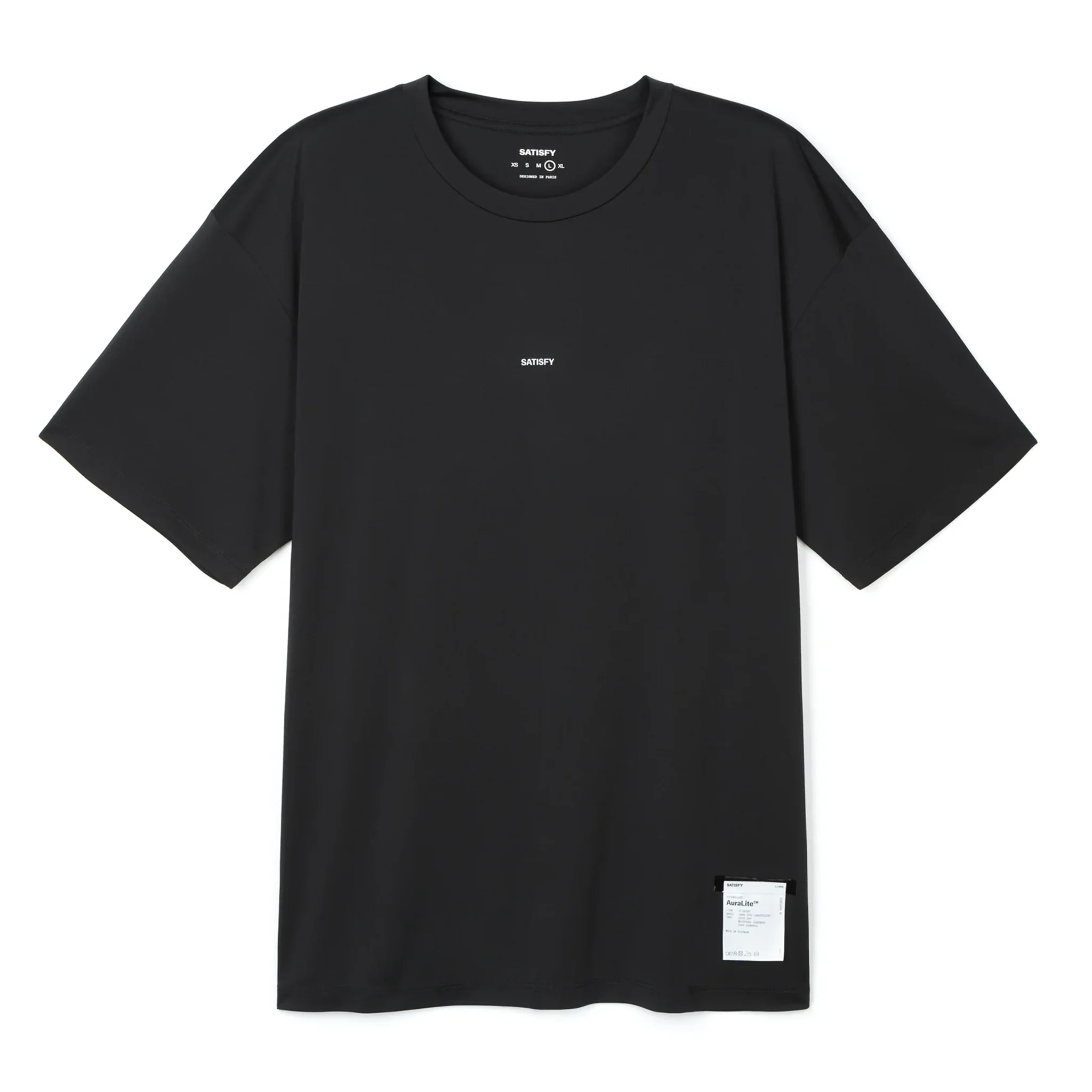 Satisfy Mens AuraLite Tee - Black - SS26 - Image 2