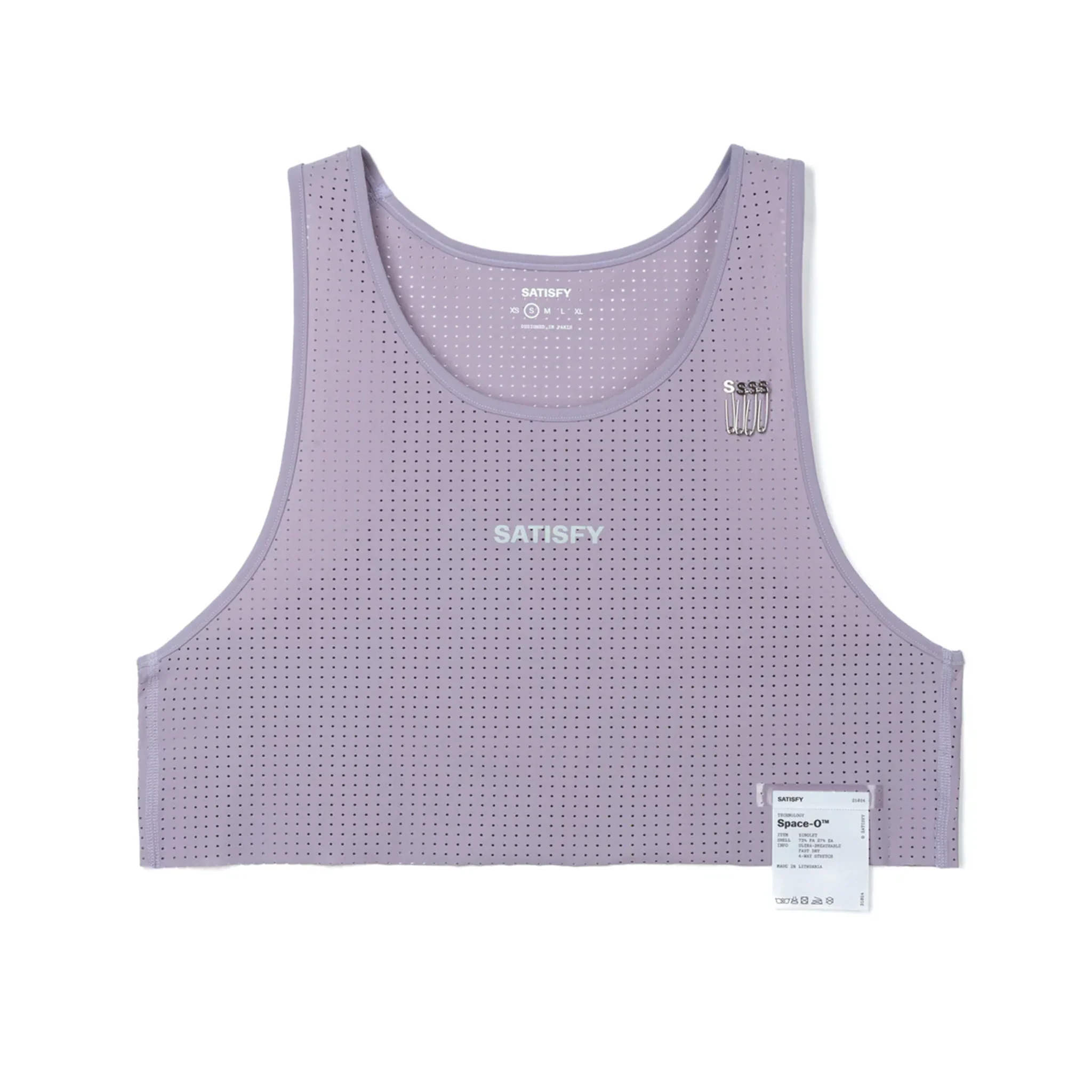 Satisfy Womens Space-O Singlet Cropped - Dusk - SS26