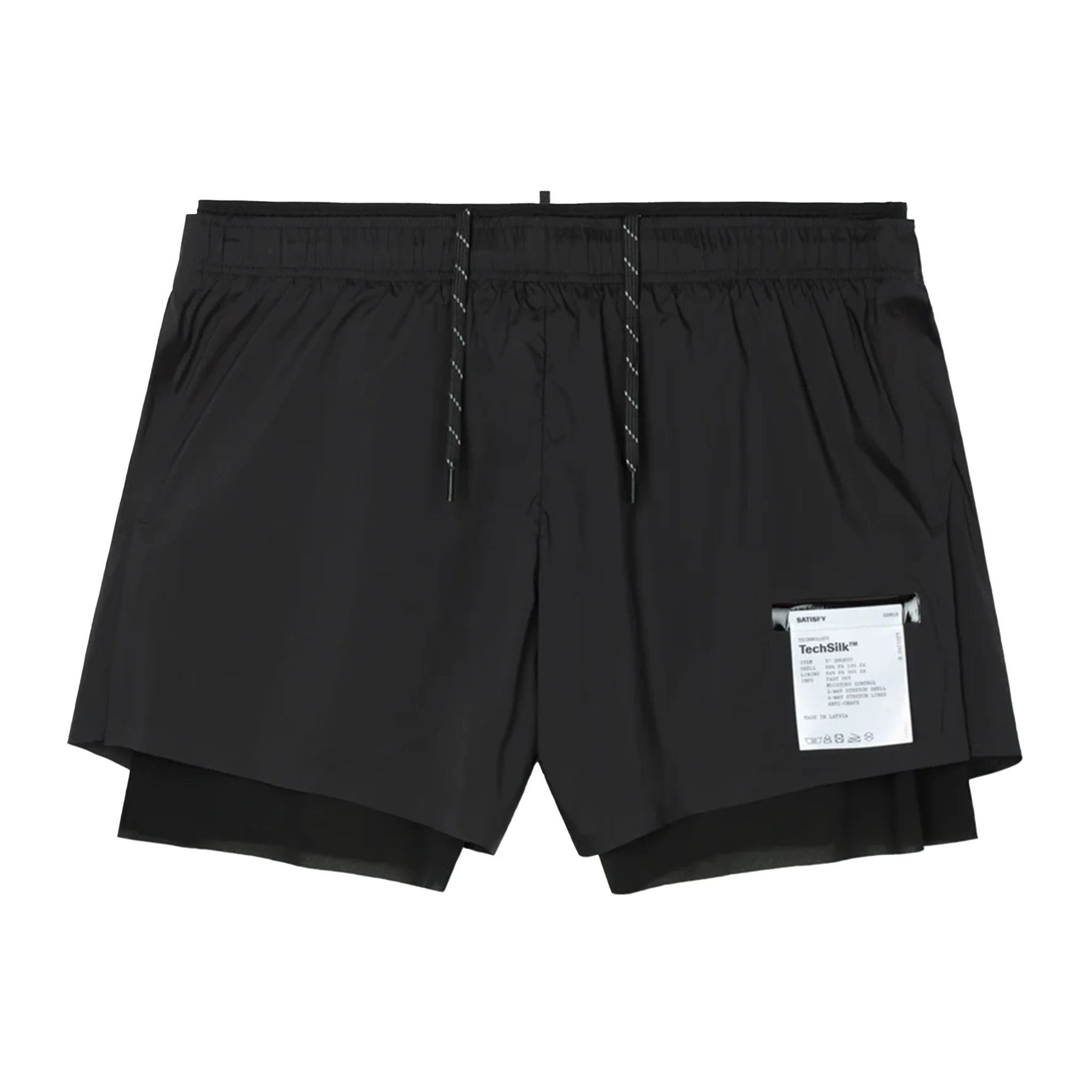 Satisfy Womens TechSilk 3" Shorts - Black - SS26
