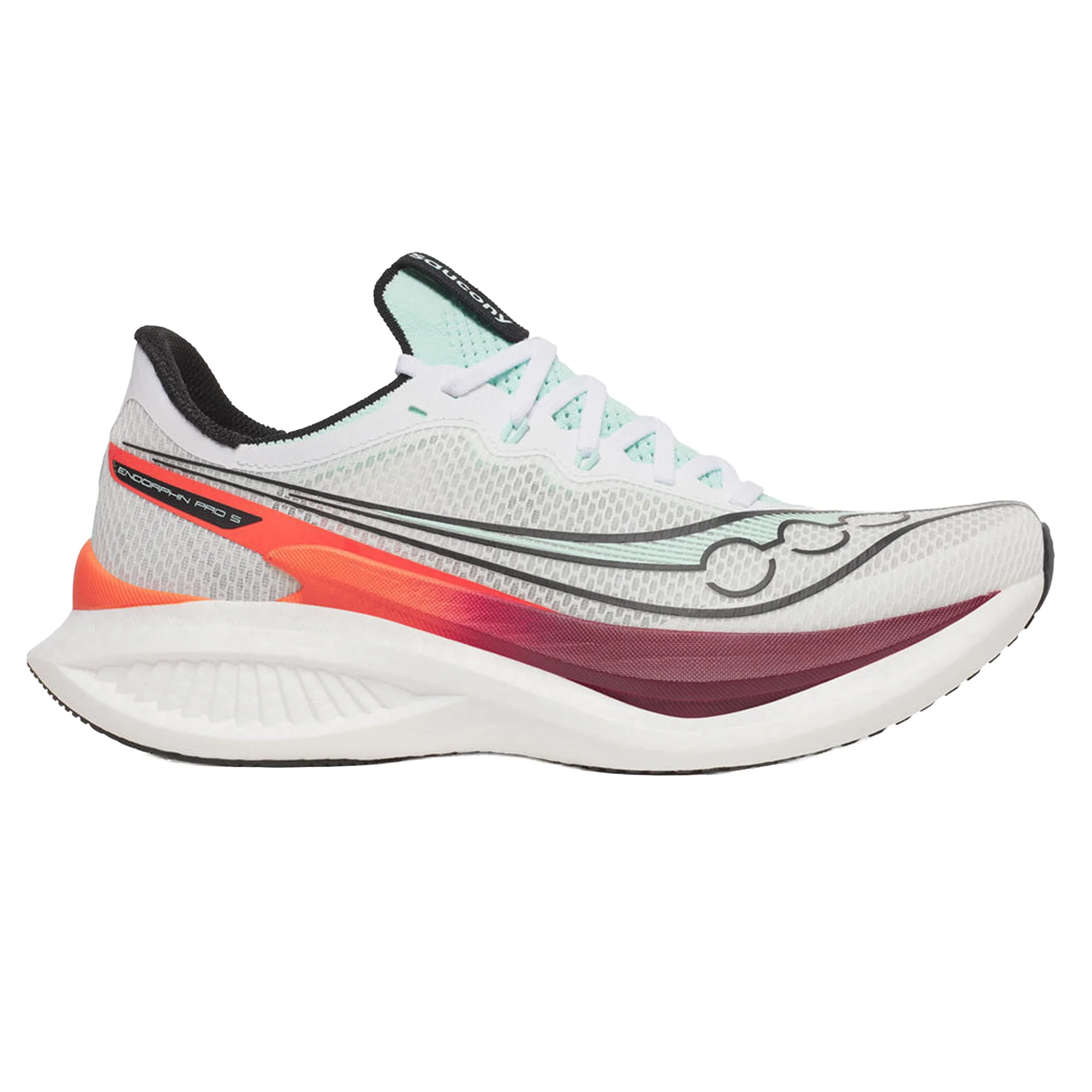 Saucony Mens Endorphin Pro 5 - White/Crimson - Neutral - SS26
