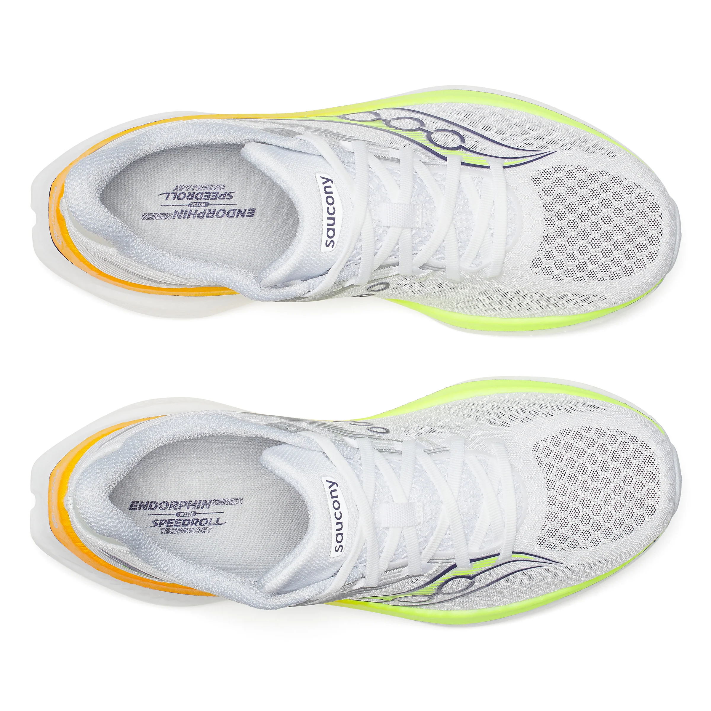 Saucony Mens Endorphin Speed 5 - White/Citron - Neutral - AW25 - Image 3