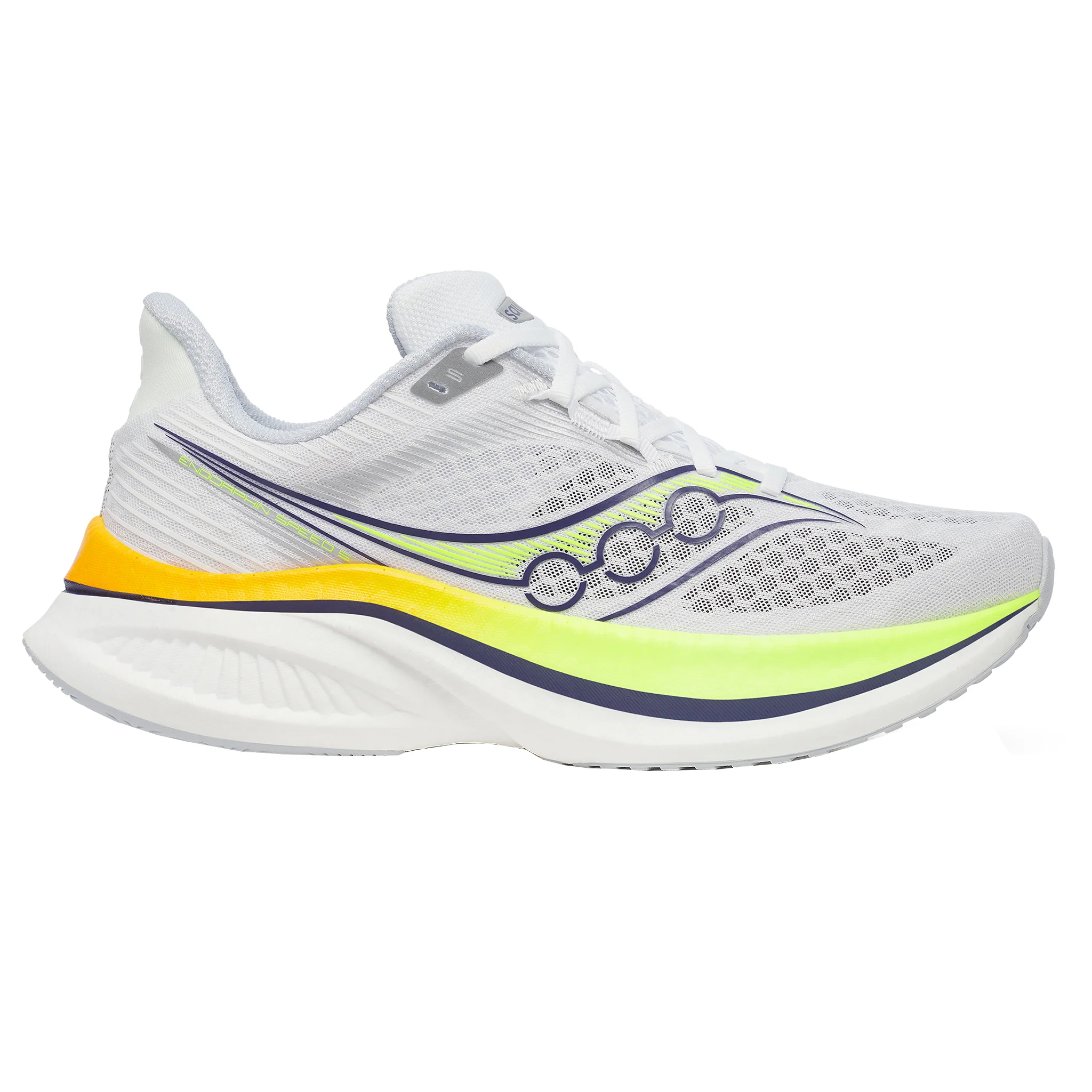 Saucony Mens Endorphin Speed 5 - White/Citron - Neutral - AW25 - Image 8