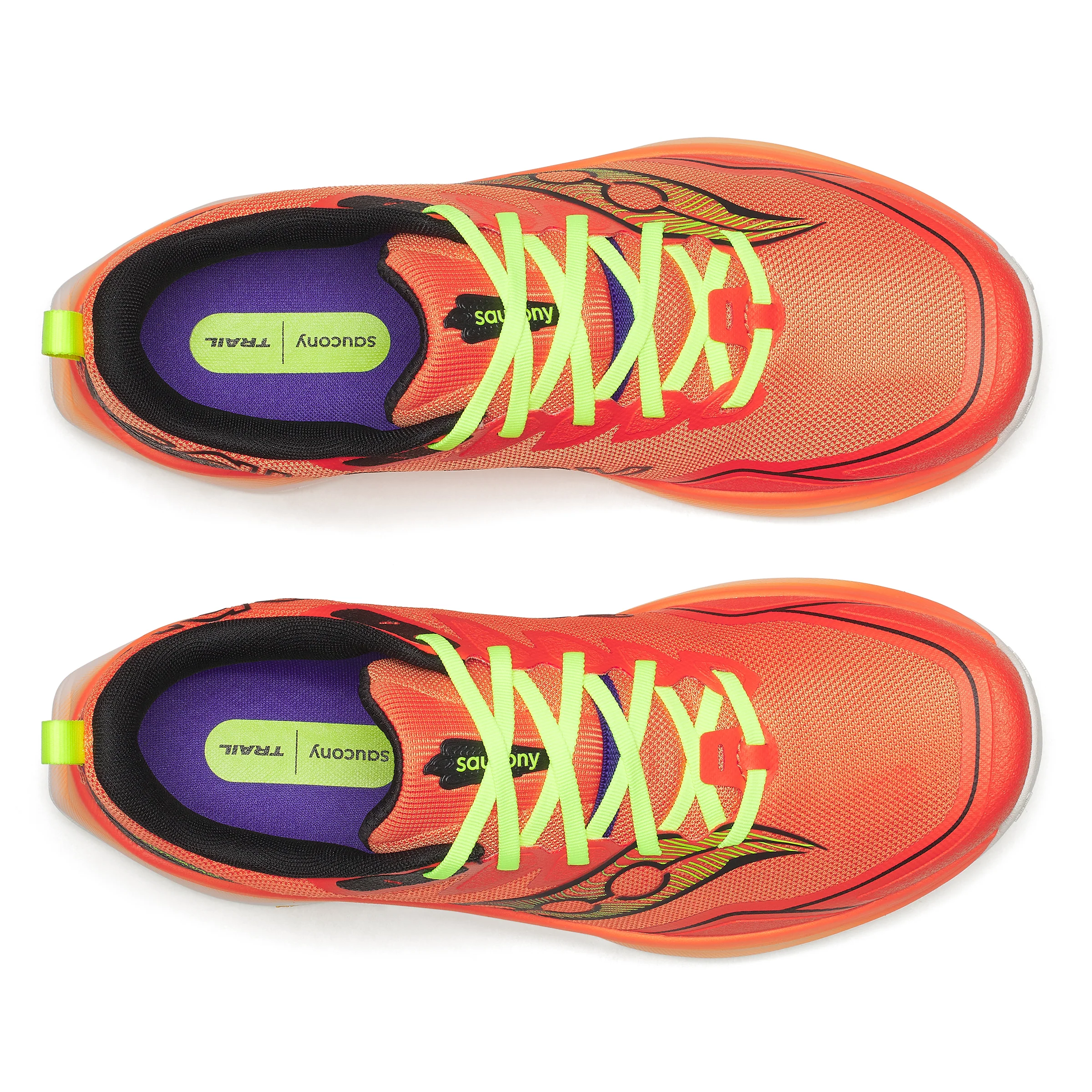 Saucony Mens Peregrine 16 - Fire/Black - Trail - SS26 - Image 4