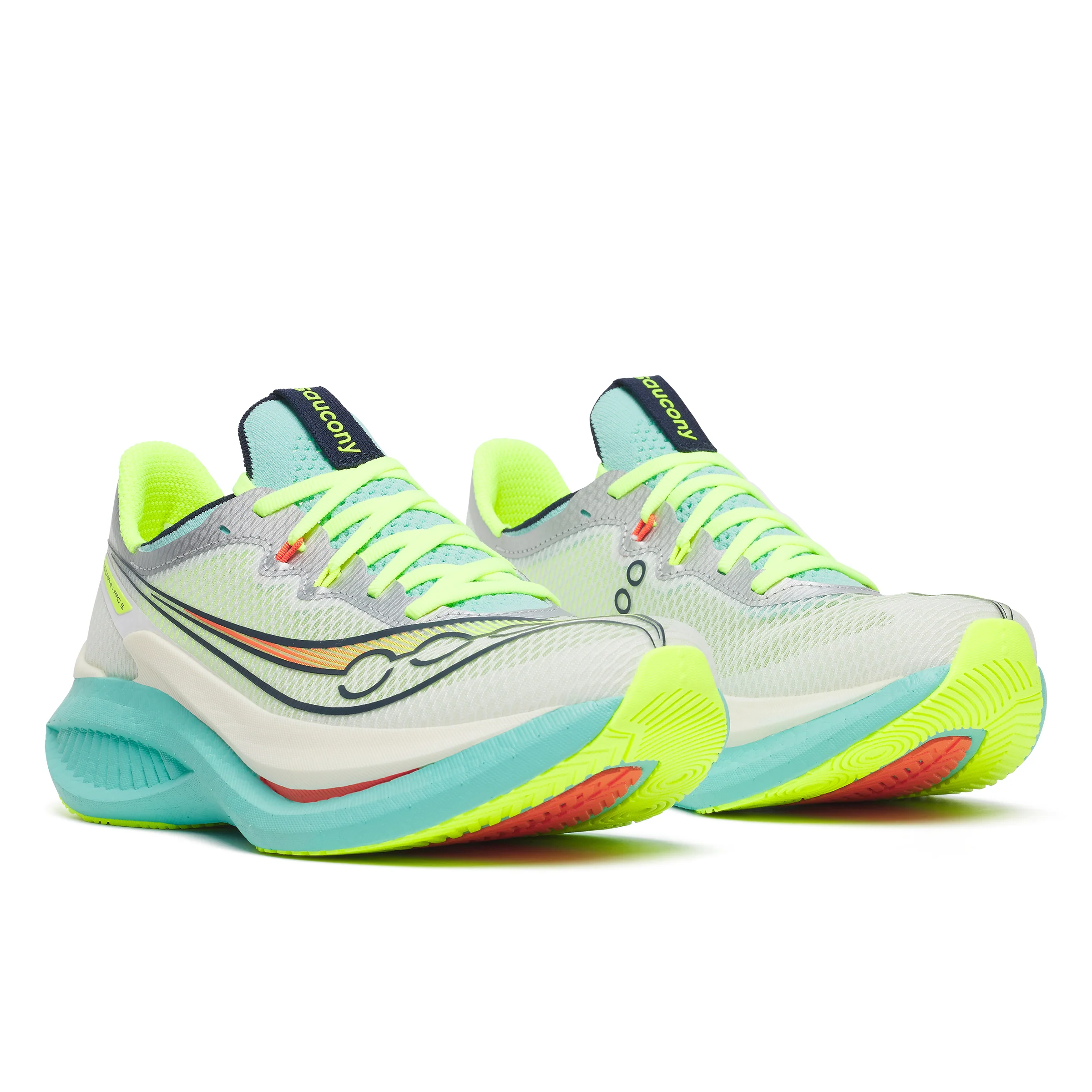 Saucony Womens Endorphin Pro 5 - White/Splash - Neutral - SS26 - Image 5