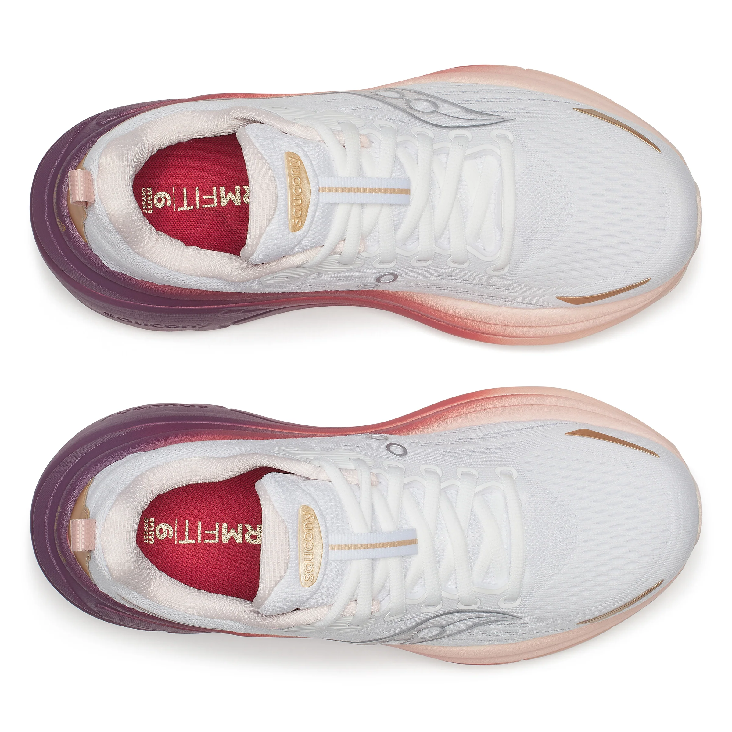 Saucony Womens Hurricane 25 - White/Cameo - Stability - AW25 - Image 3