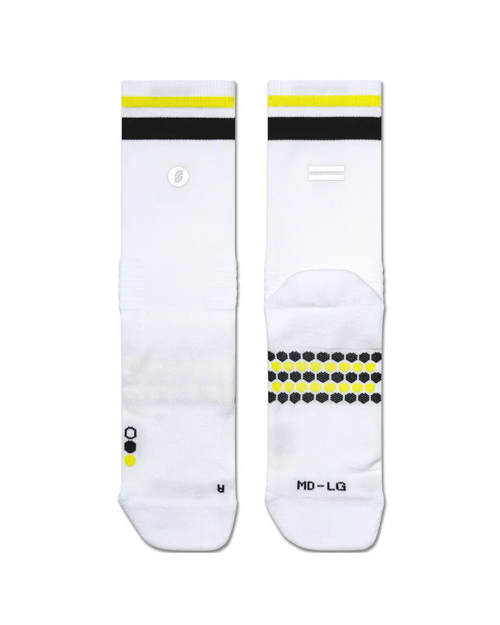 SHYU Racing Half Crew Socks - White/Black/Honey - Image 2