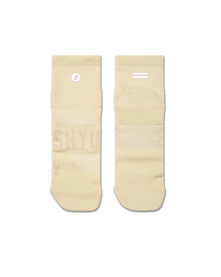SHYU Racing Quarter Crew Socks - Latte/Latte/Latte - Image 2