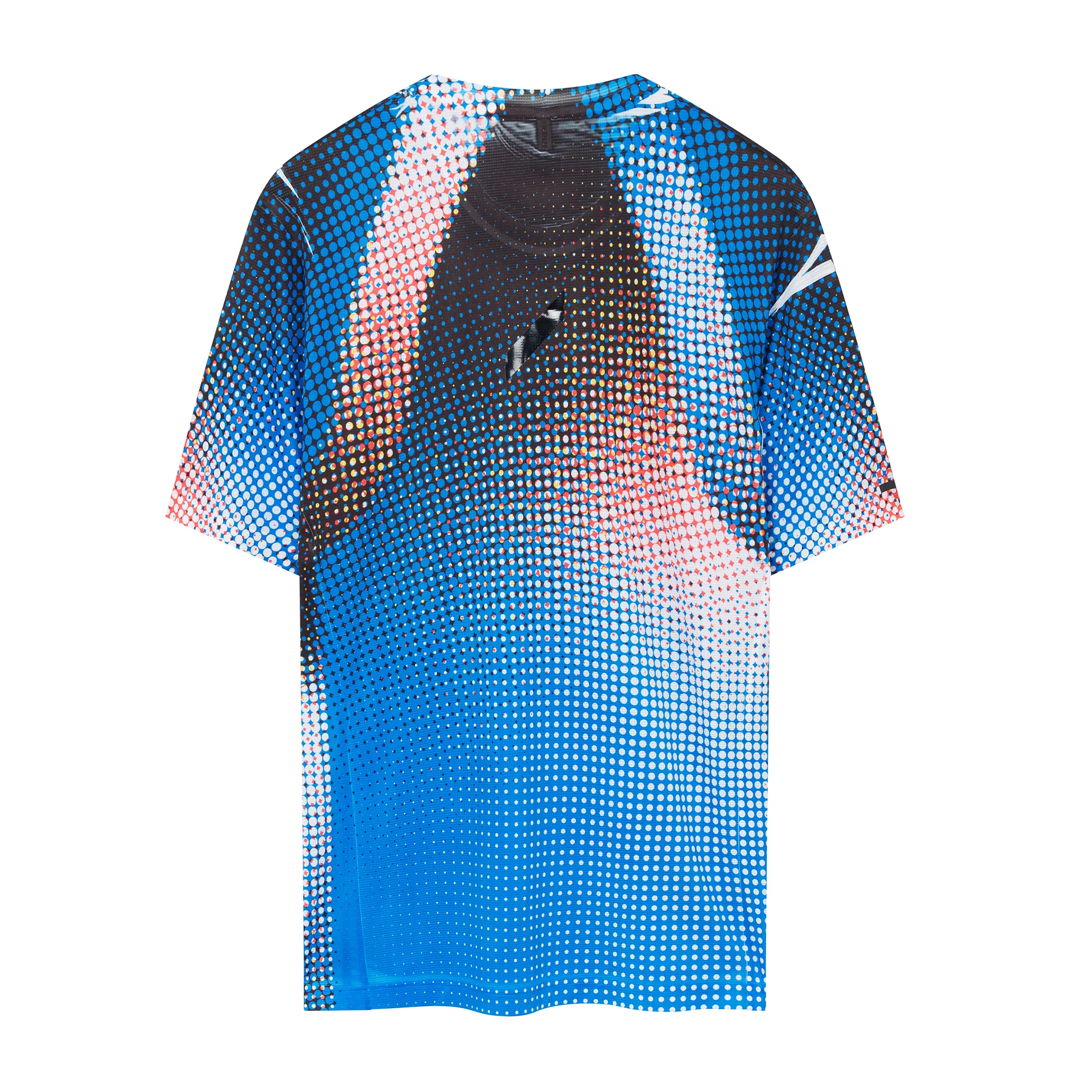 Soar Mens Printed Tech T - Blue/Black Dots - SS26 - Image 2