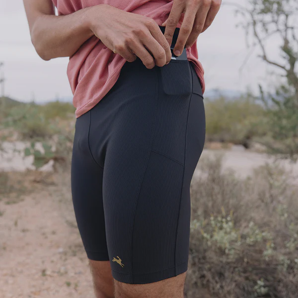 Tracksmith Mens Twilight Half Tights (Lined) - Black - Image 3